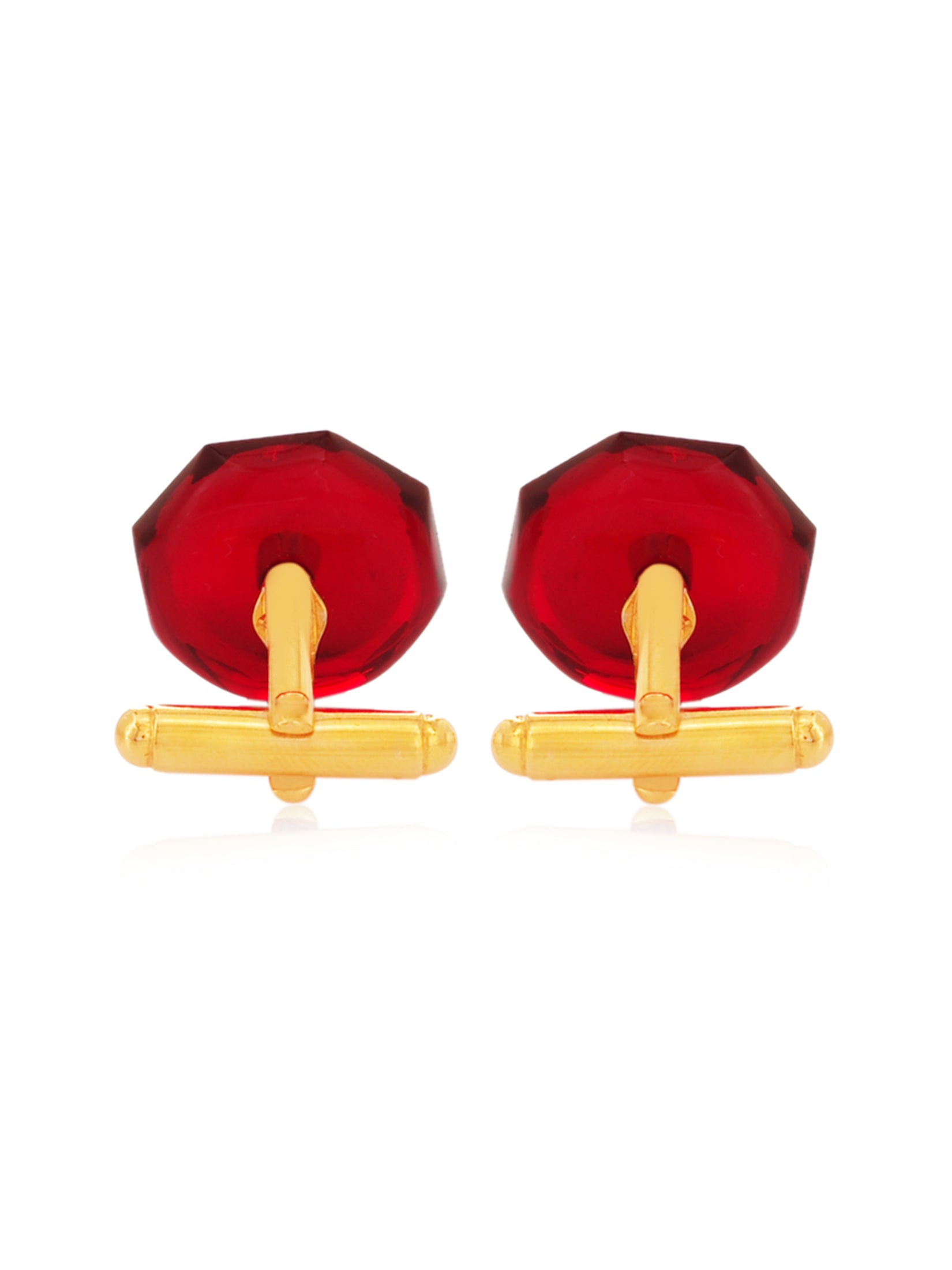 Red Hydro Quartz Cufflinks