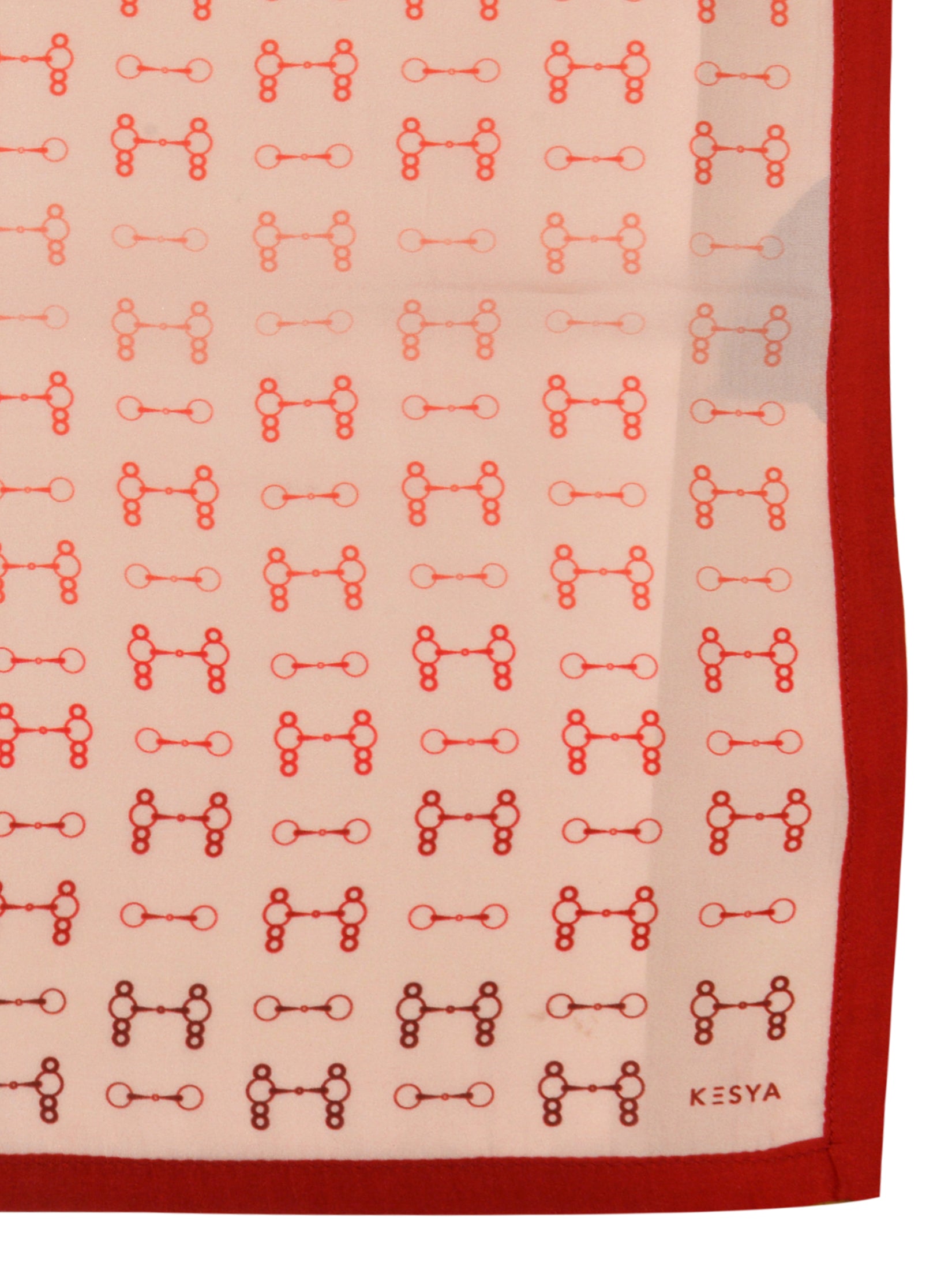 Red Ombre Snaffle Pocket Square