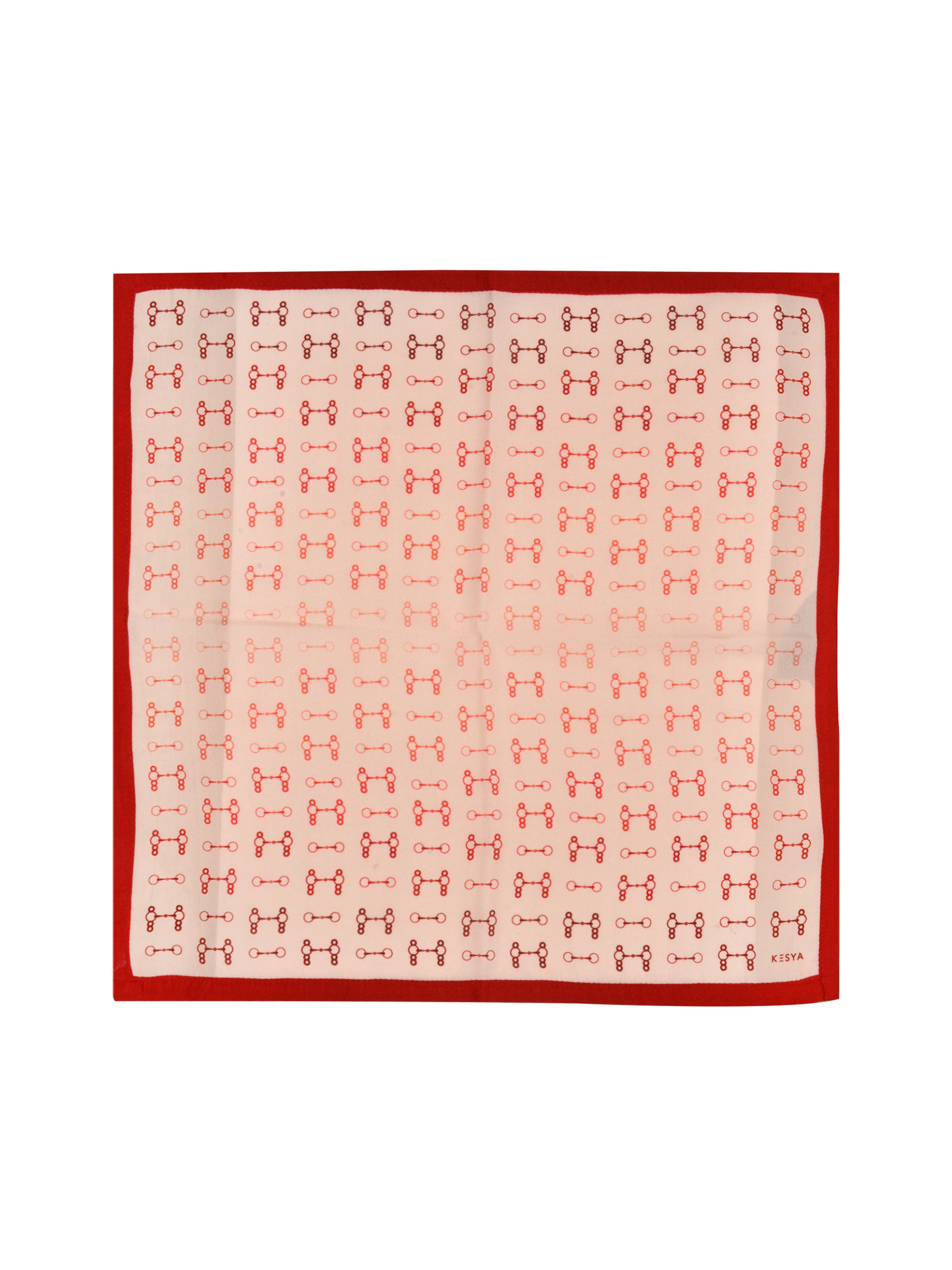 Red Ombre Snaffle Pocket Square