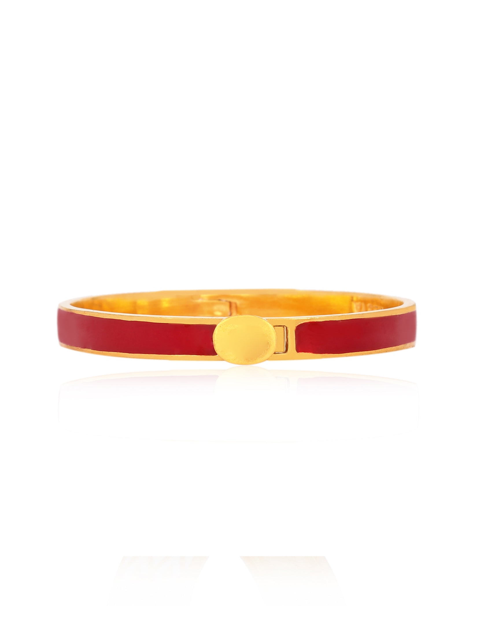 Red And Gold Enamel Bangle