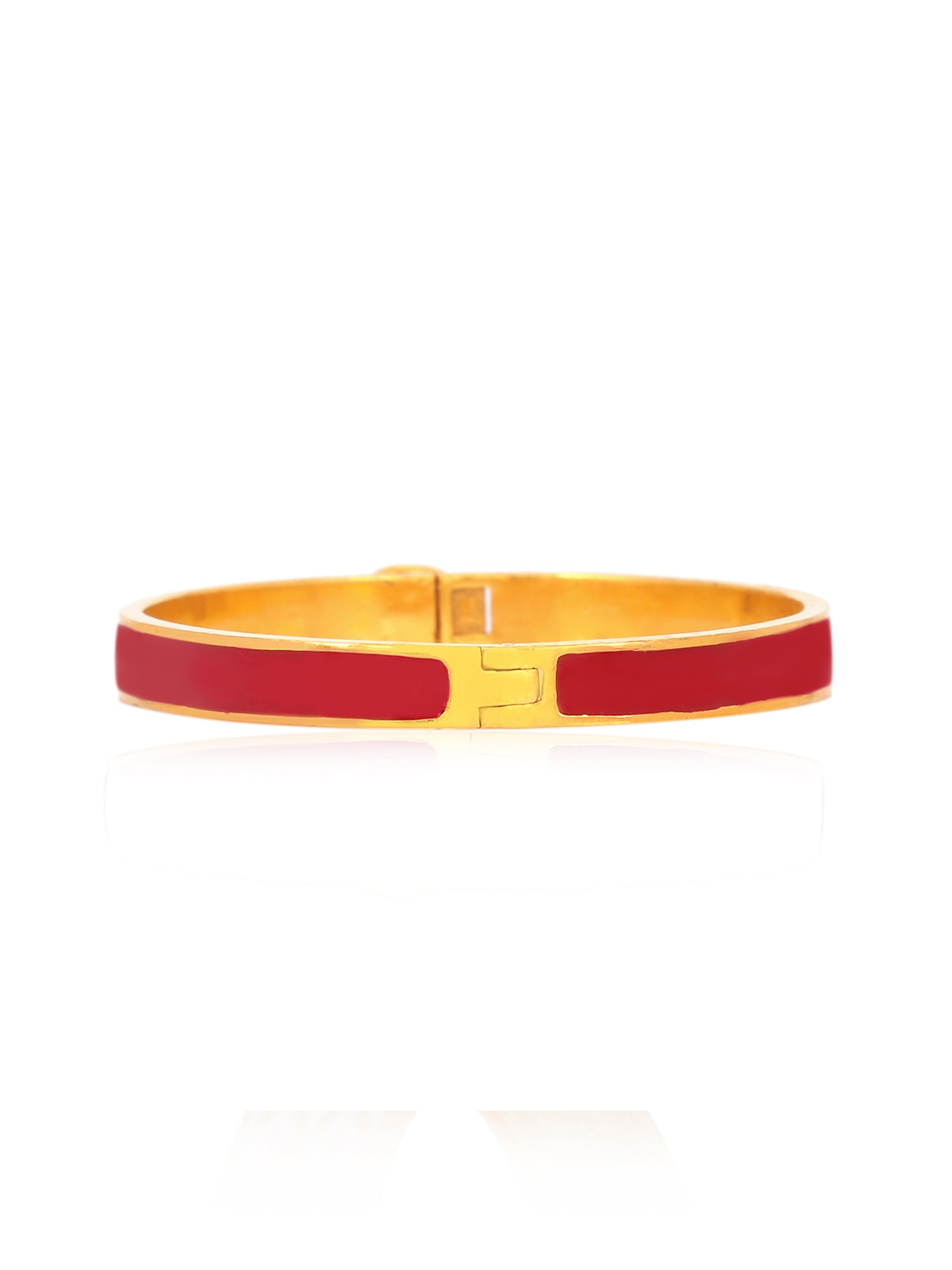 Red And Gold Enamel Bangle