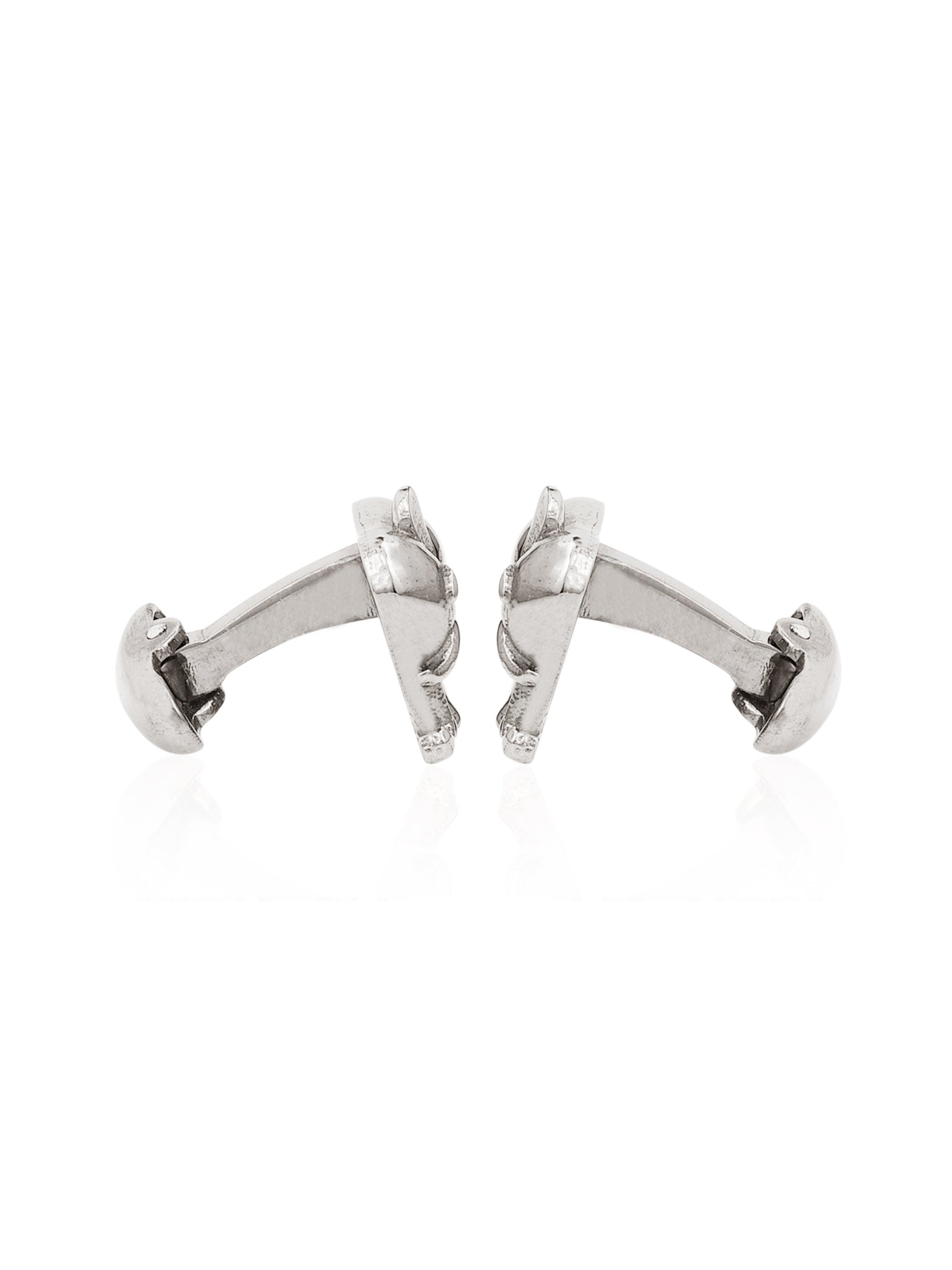 Cut Out Silver Elephant Cufflinks