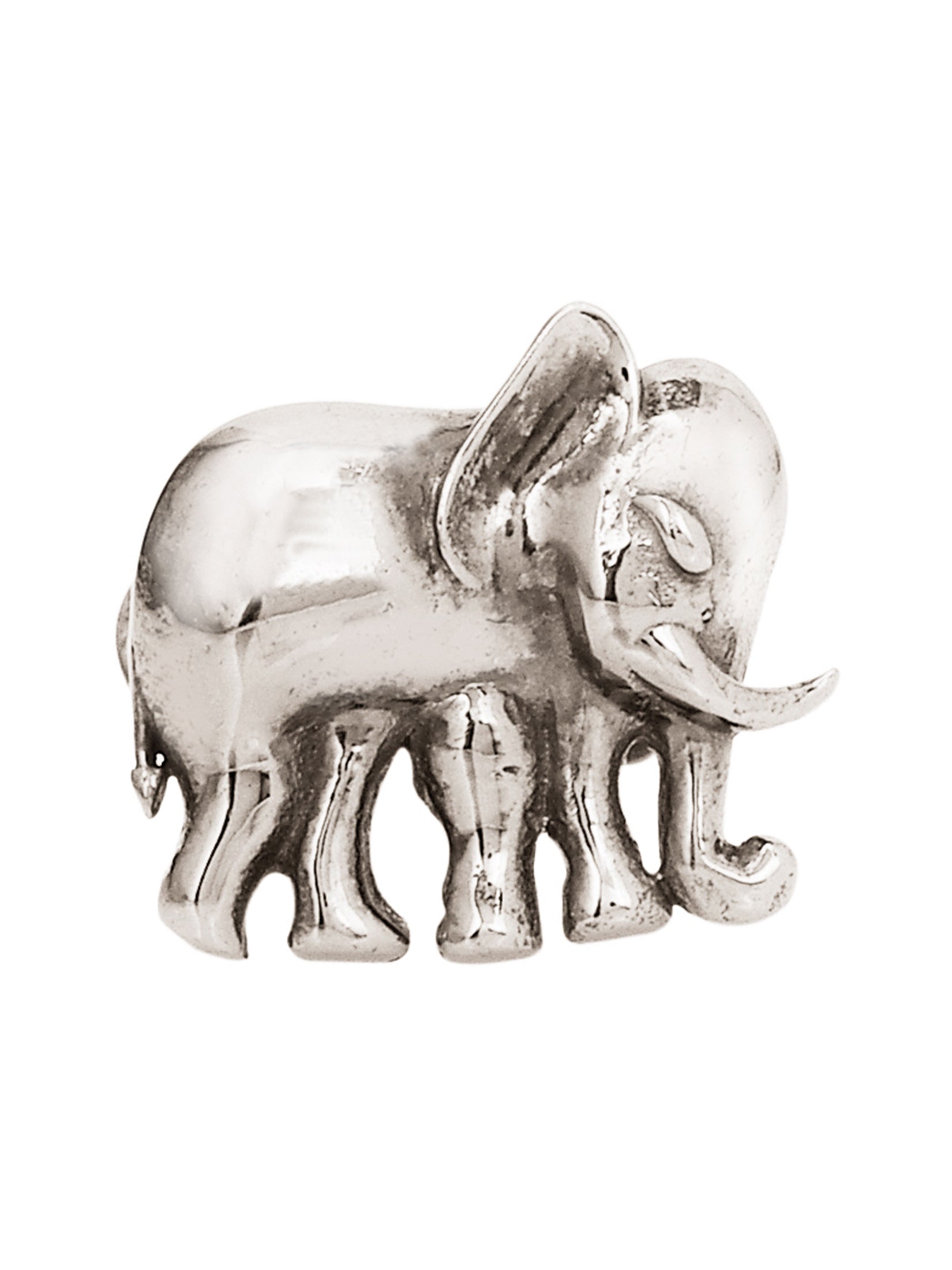 Cut Out Silver Elephant Cufflinks