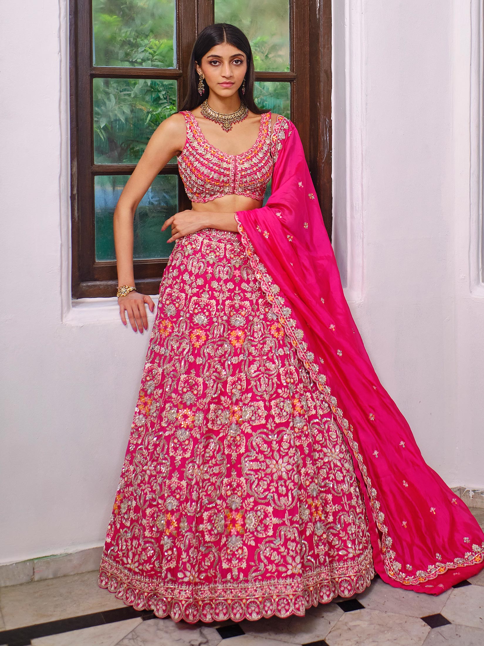 Pink Zardosi Lehenga