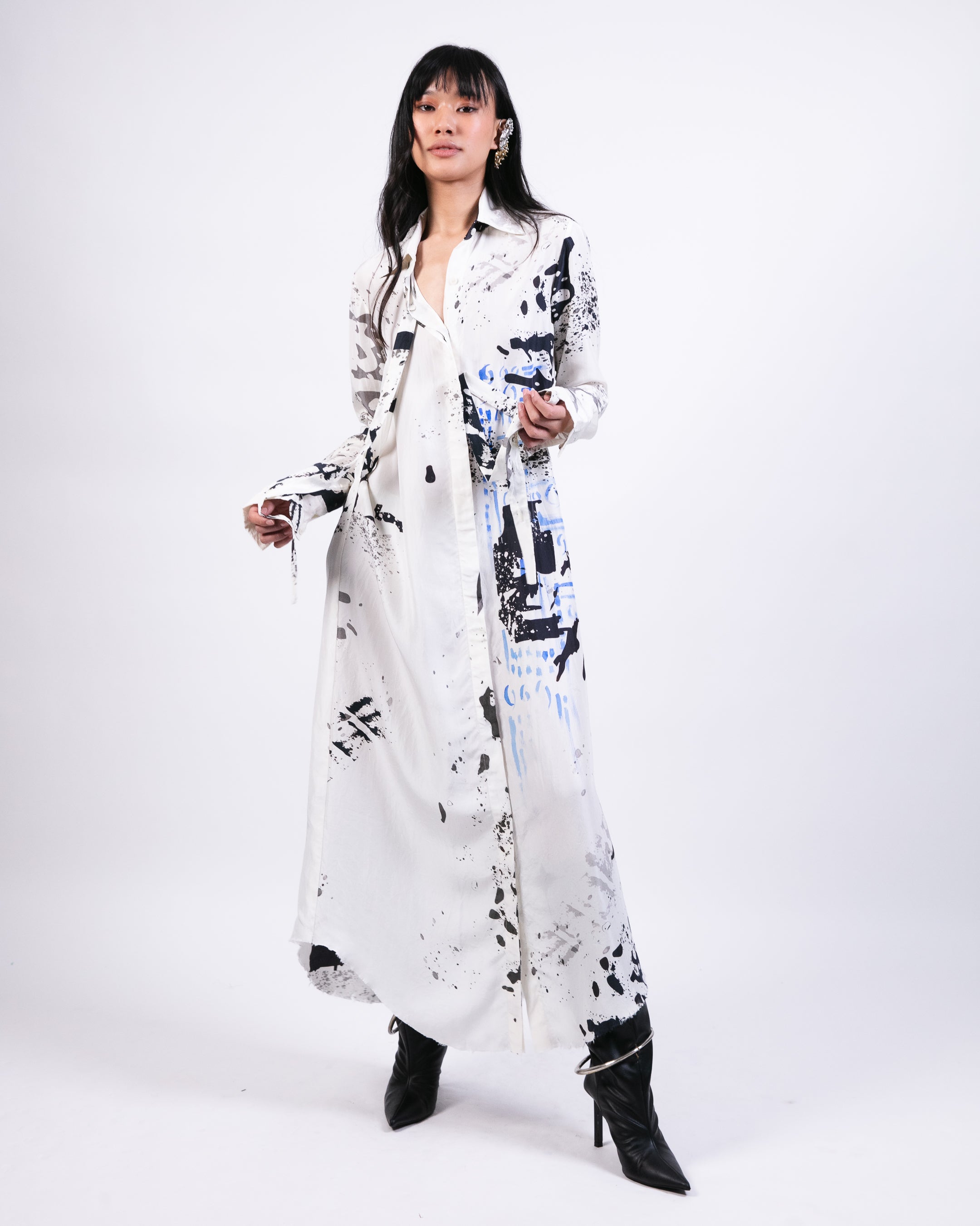 Printed Shirt Dress