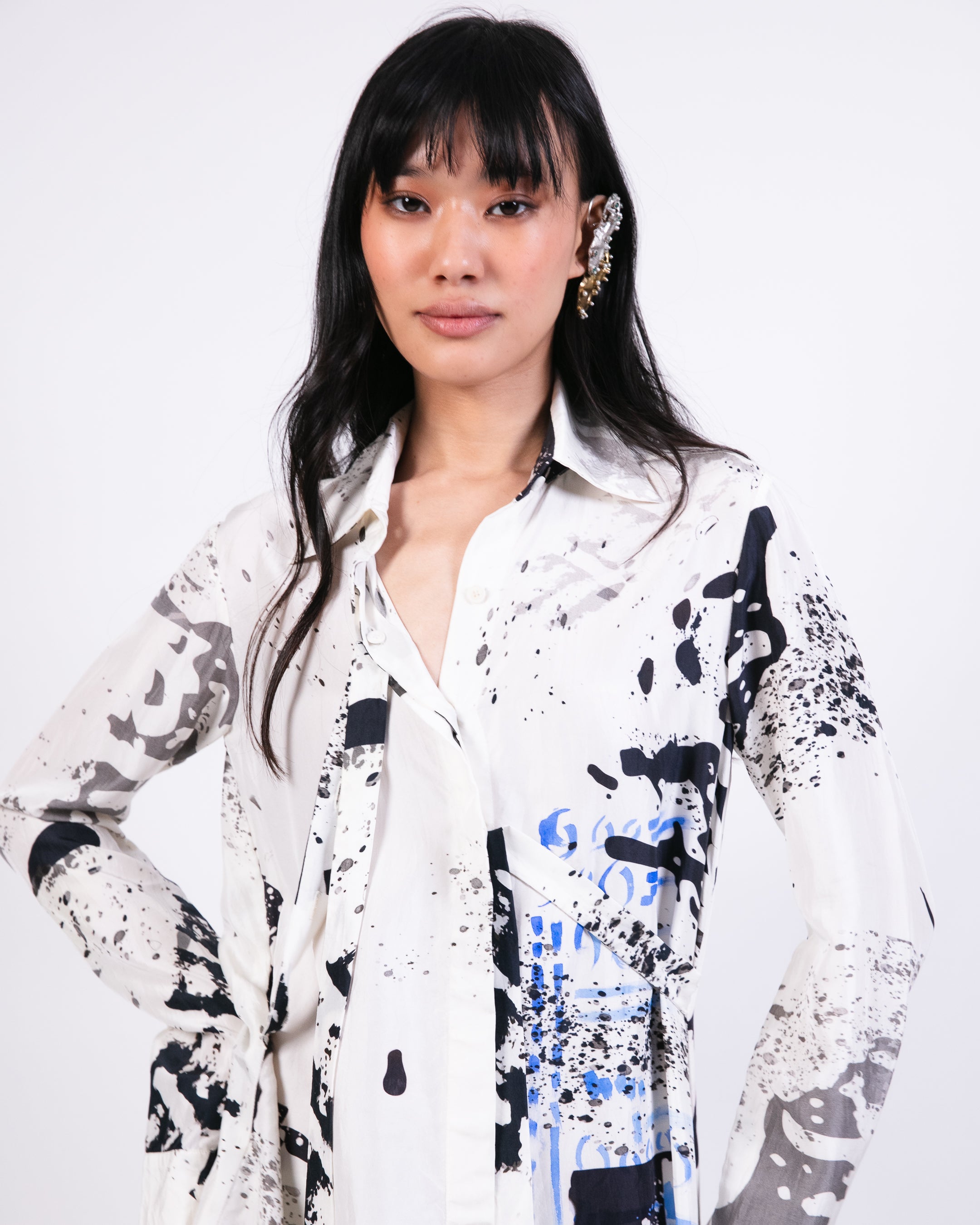 Printed Shirt Dress