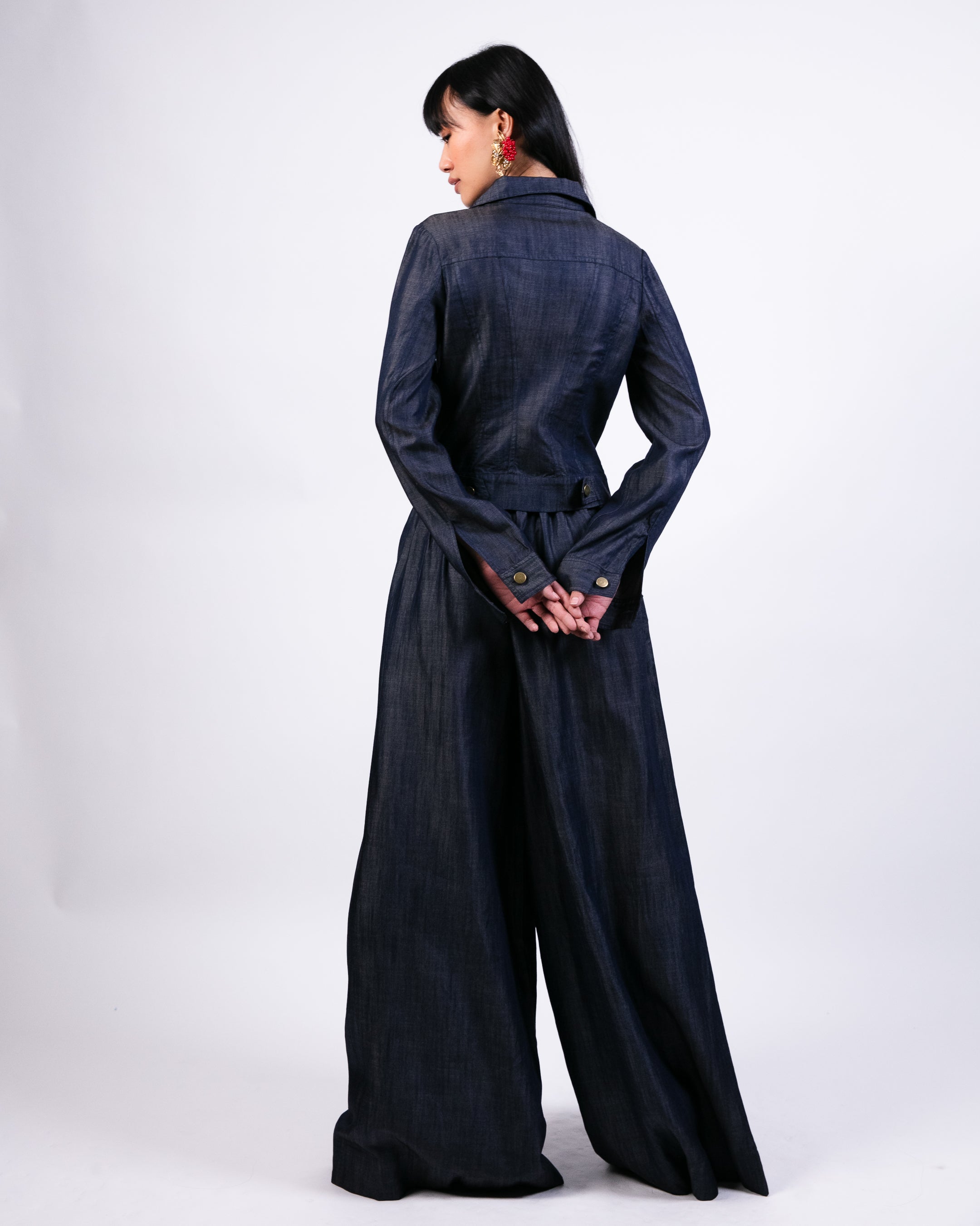Emb.jacket With Flared Pants