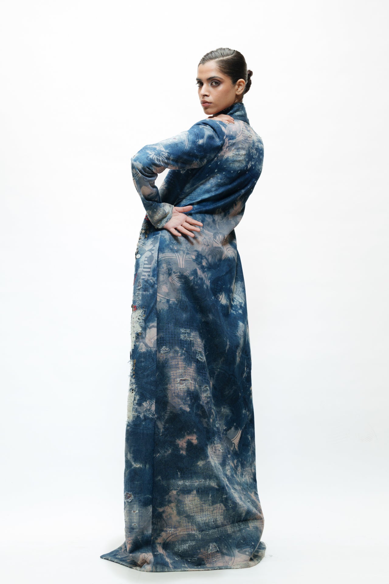 Embroidered Denim Coat