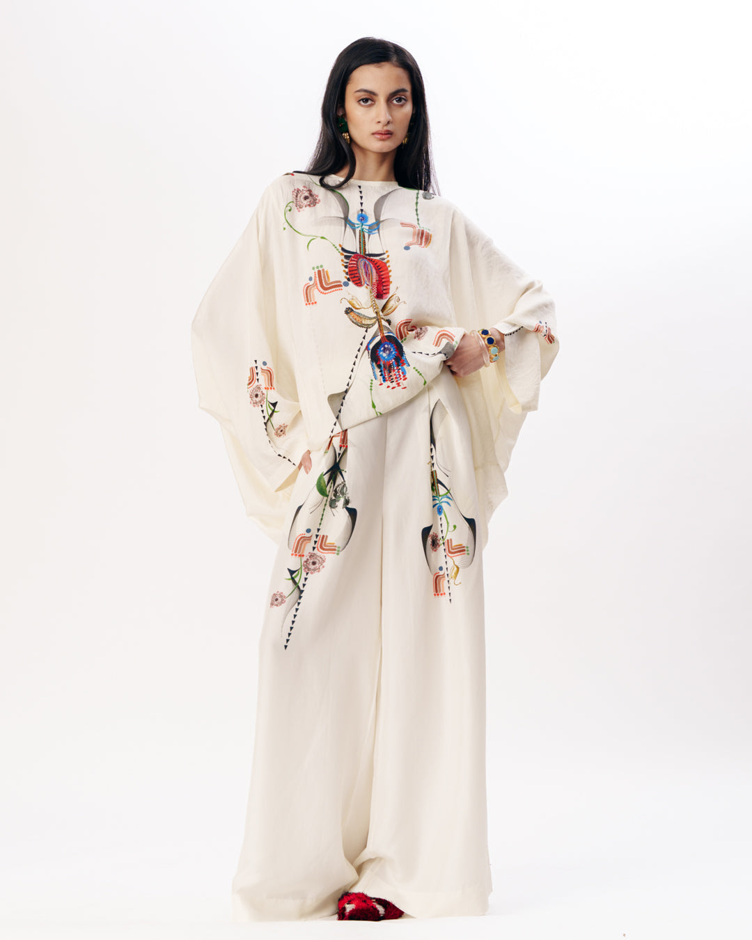 Relaxed Kurta With Pleated Pants