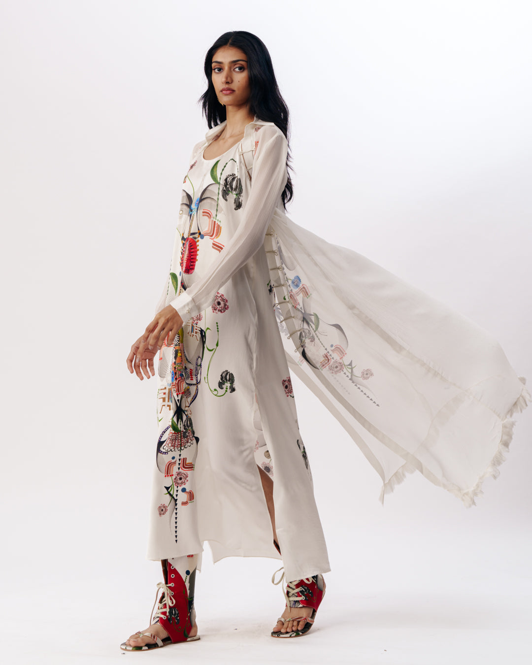 Slip Dress With Shirt Layer