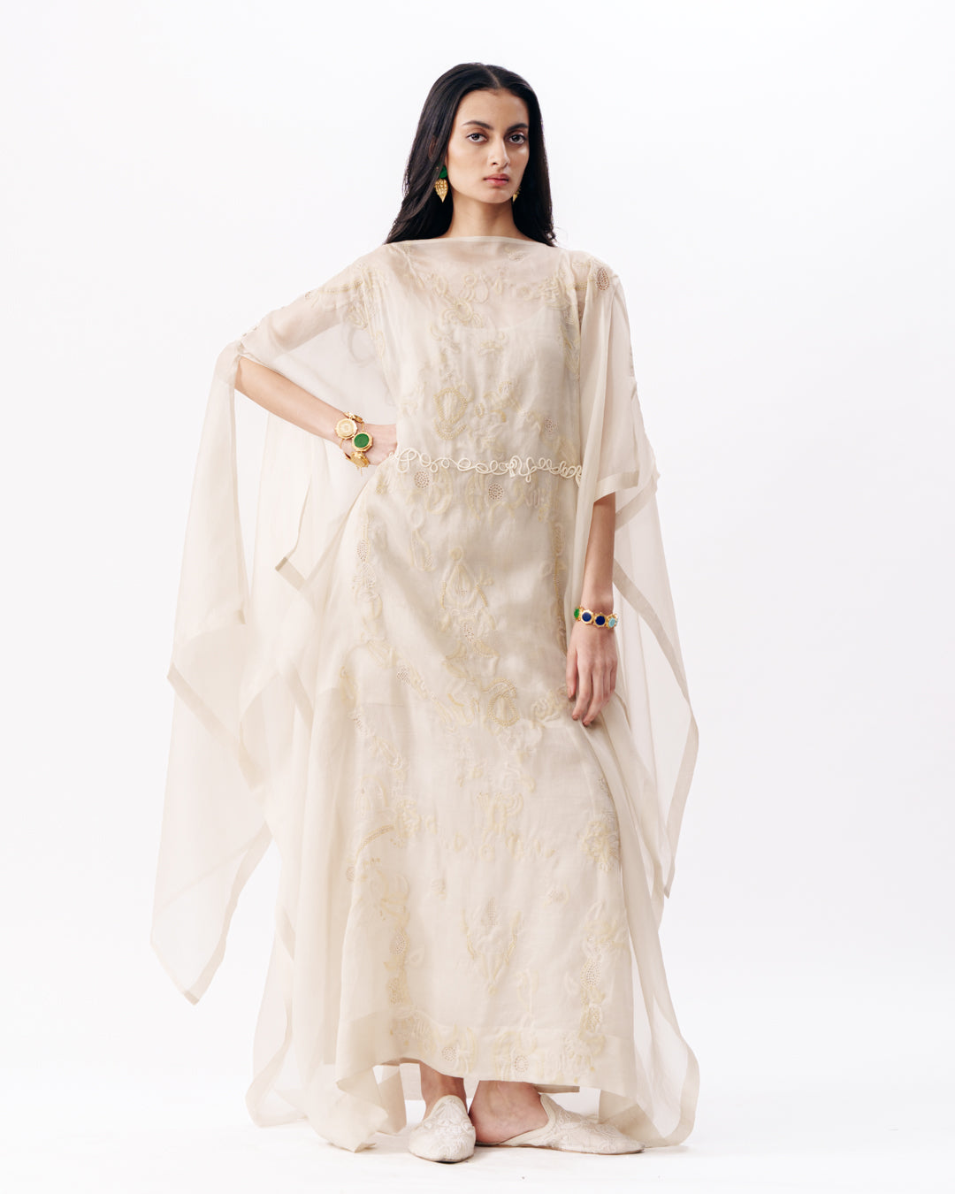 Kaftan Dress With Slip Layer