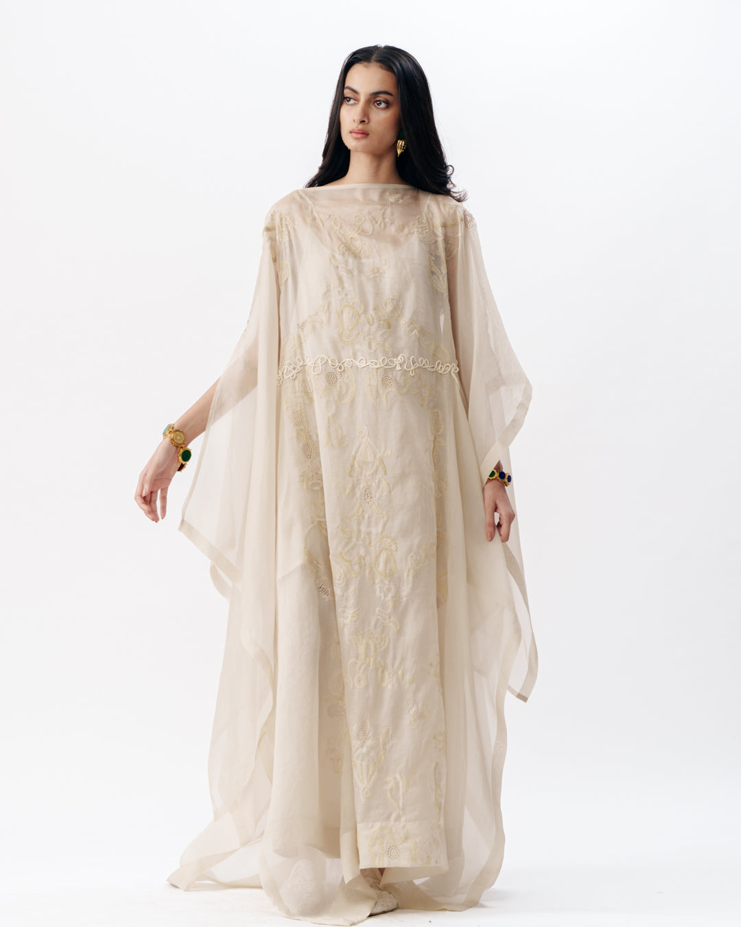 Kaftan Dress With Slip Layer