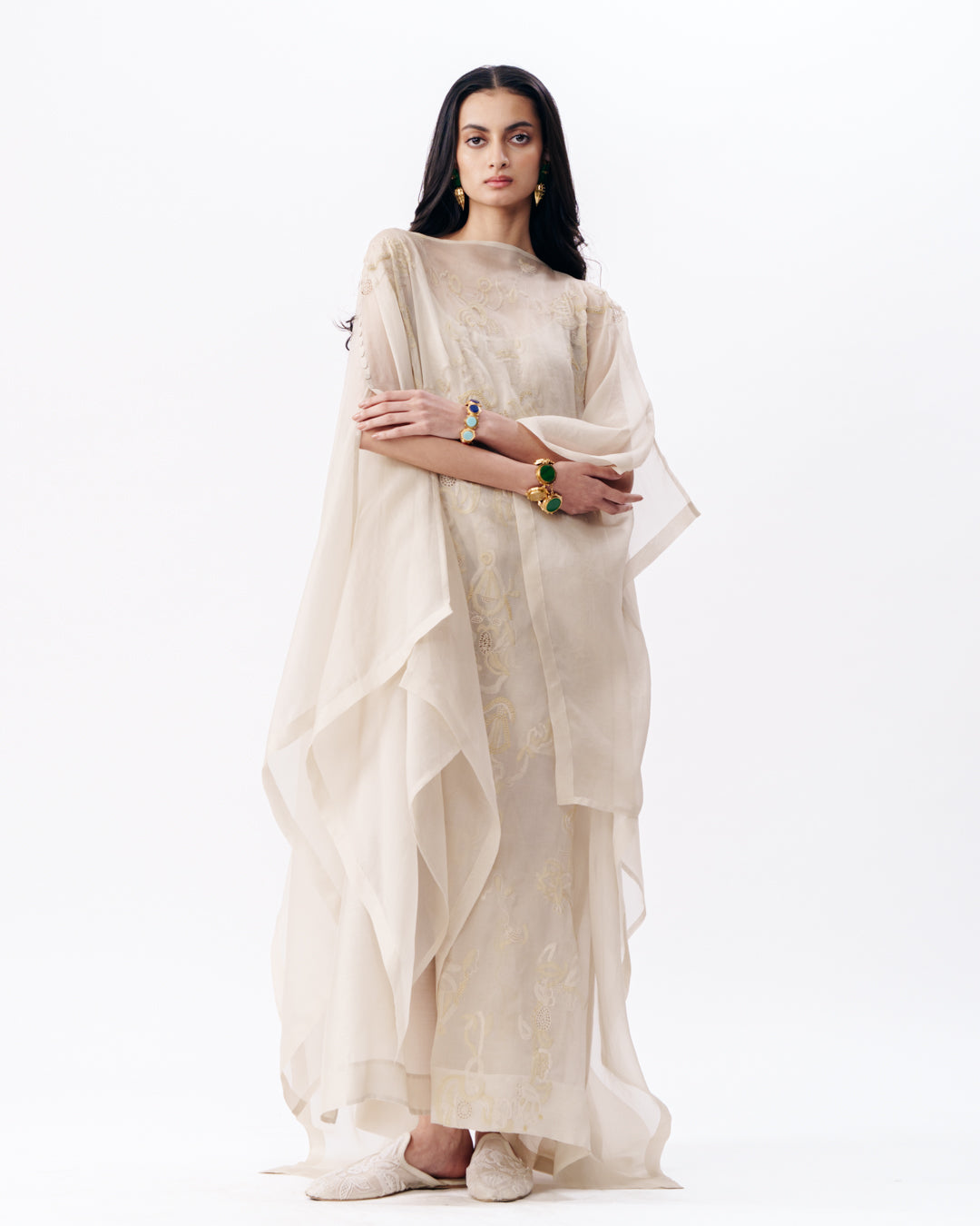 Kaftan Dress With Slip Layer