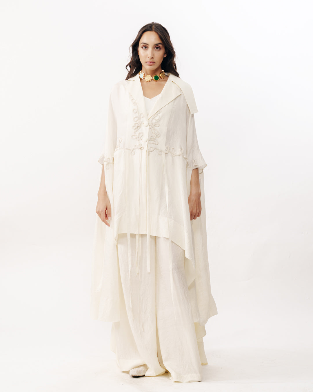 Cape Set With Cord Accents