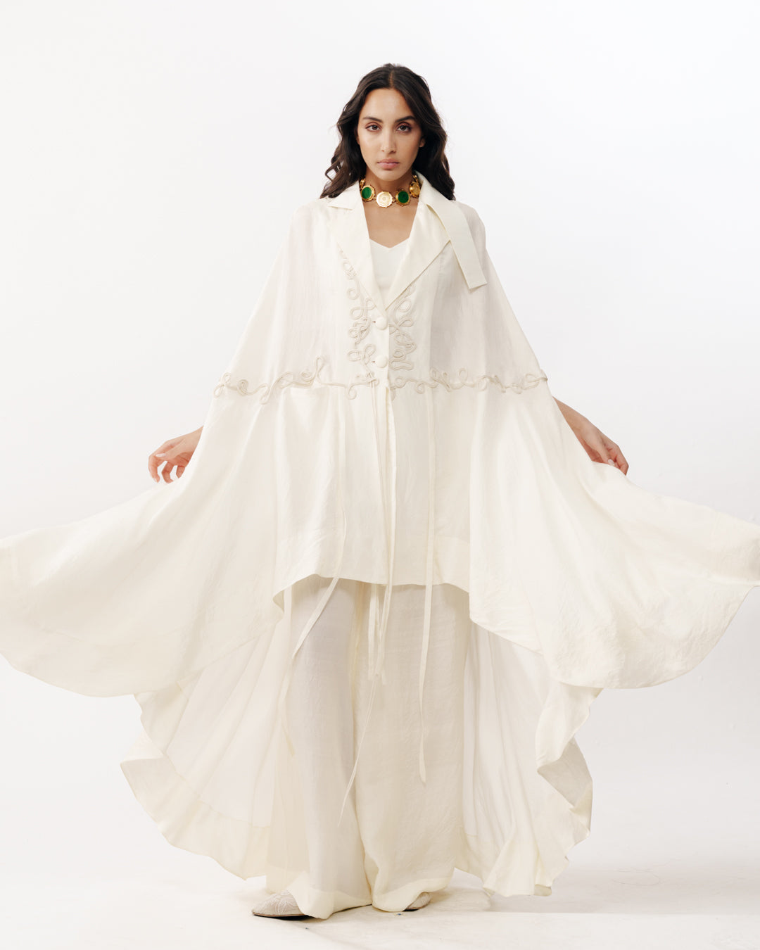 Cape Set With Cord Accents