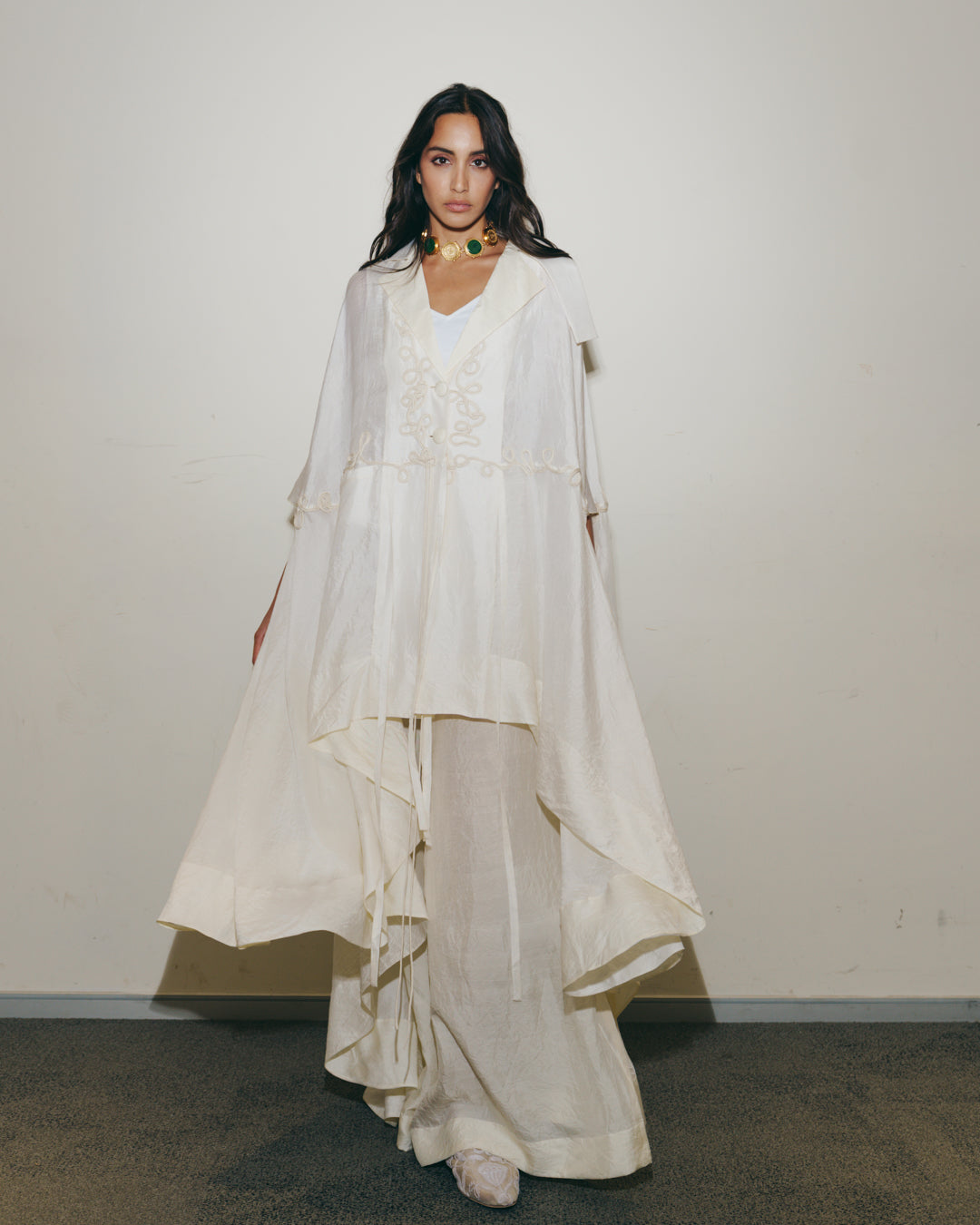 Cape Set With Cord Accents