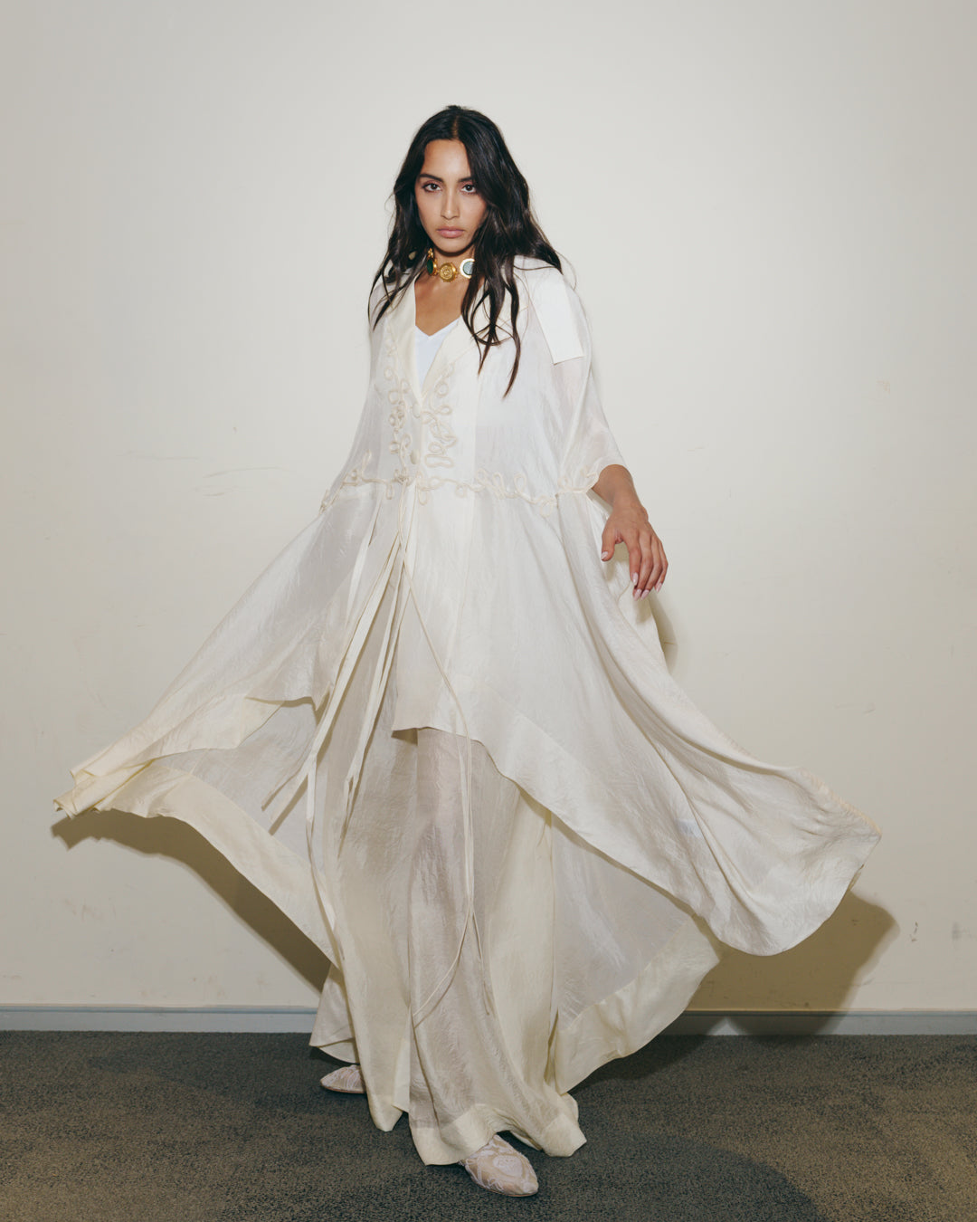 Cape Set With Cord Accents