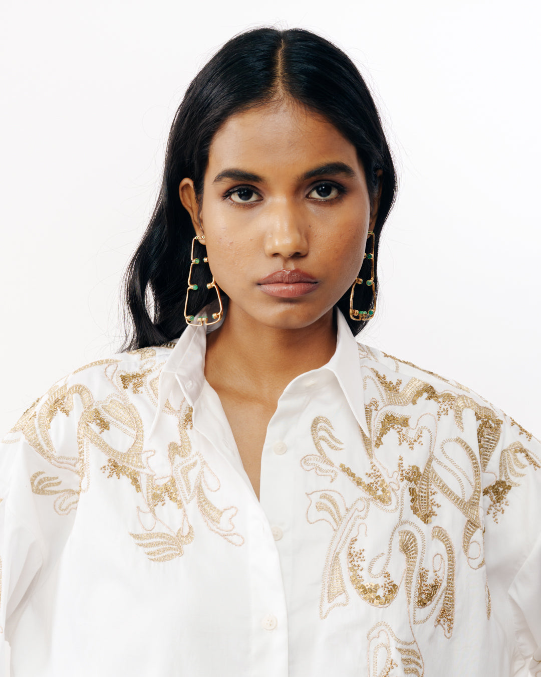 Shirt With Zari Embroidery