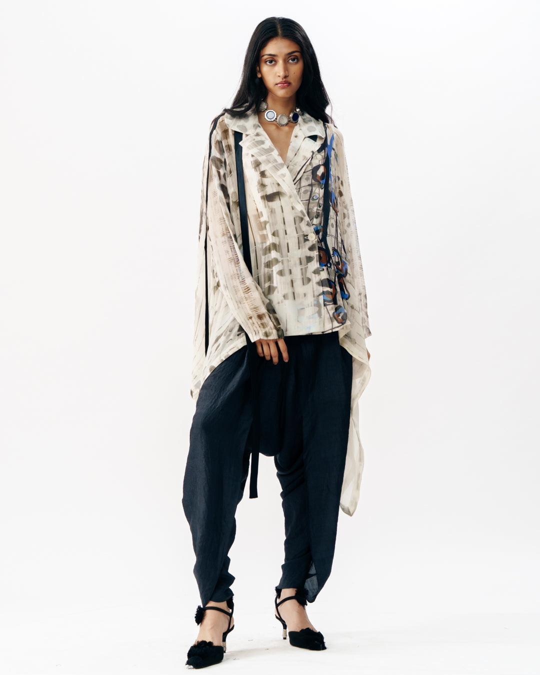 Lightweight Printed Chiffon Shirt