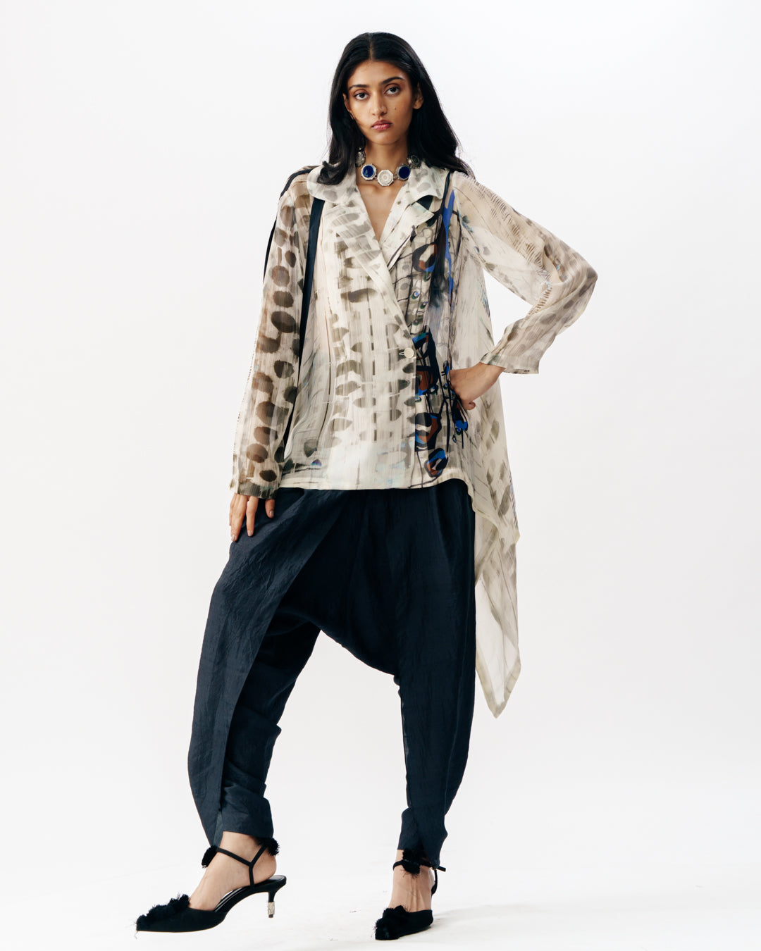 Lightweight Printed Chiffon Shirt