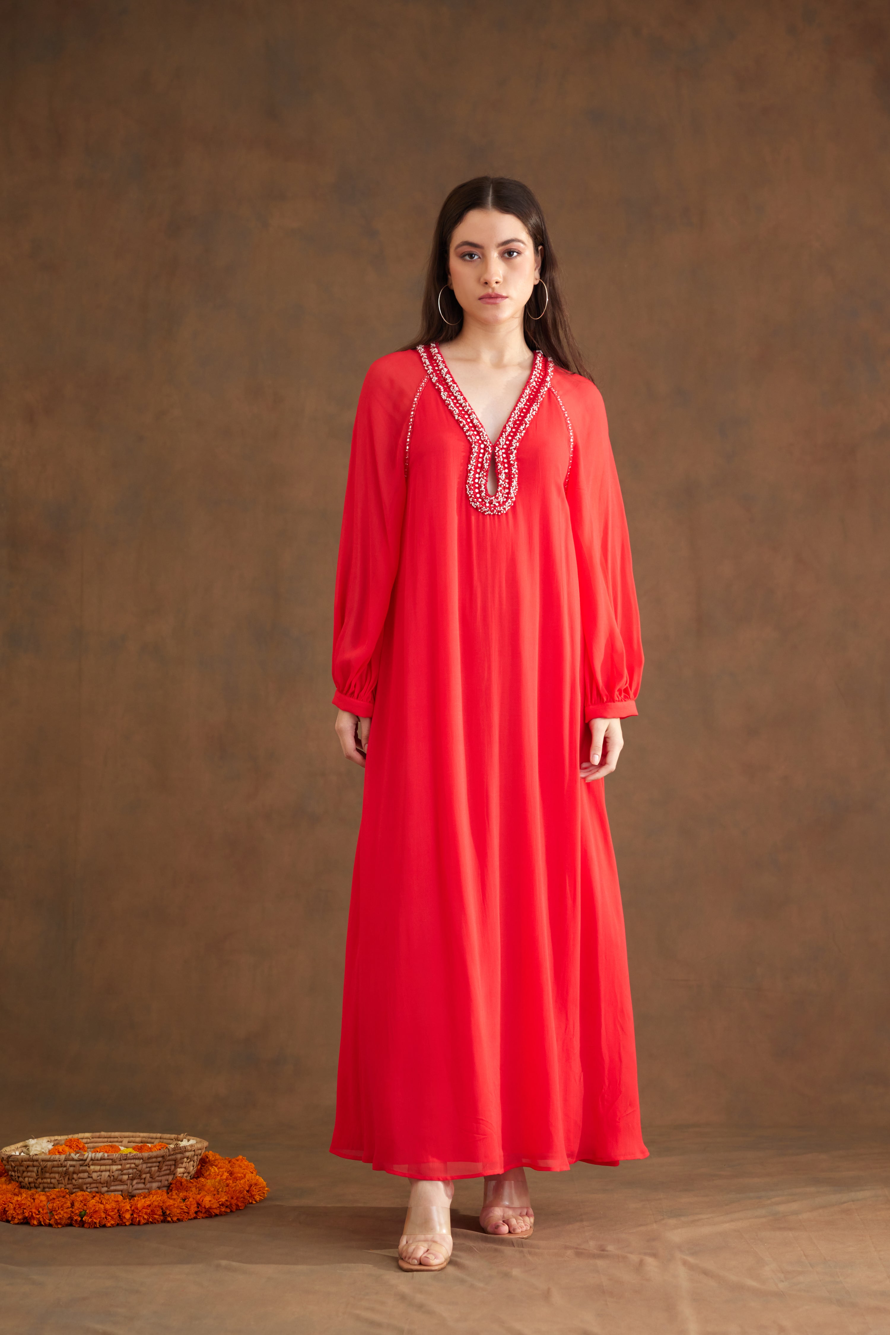 Coral Maxi Dress