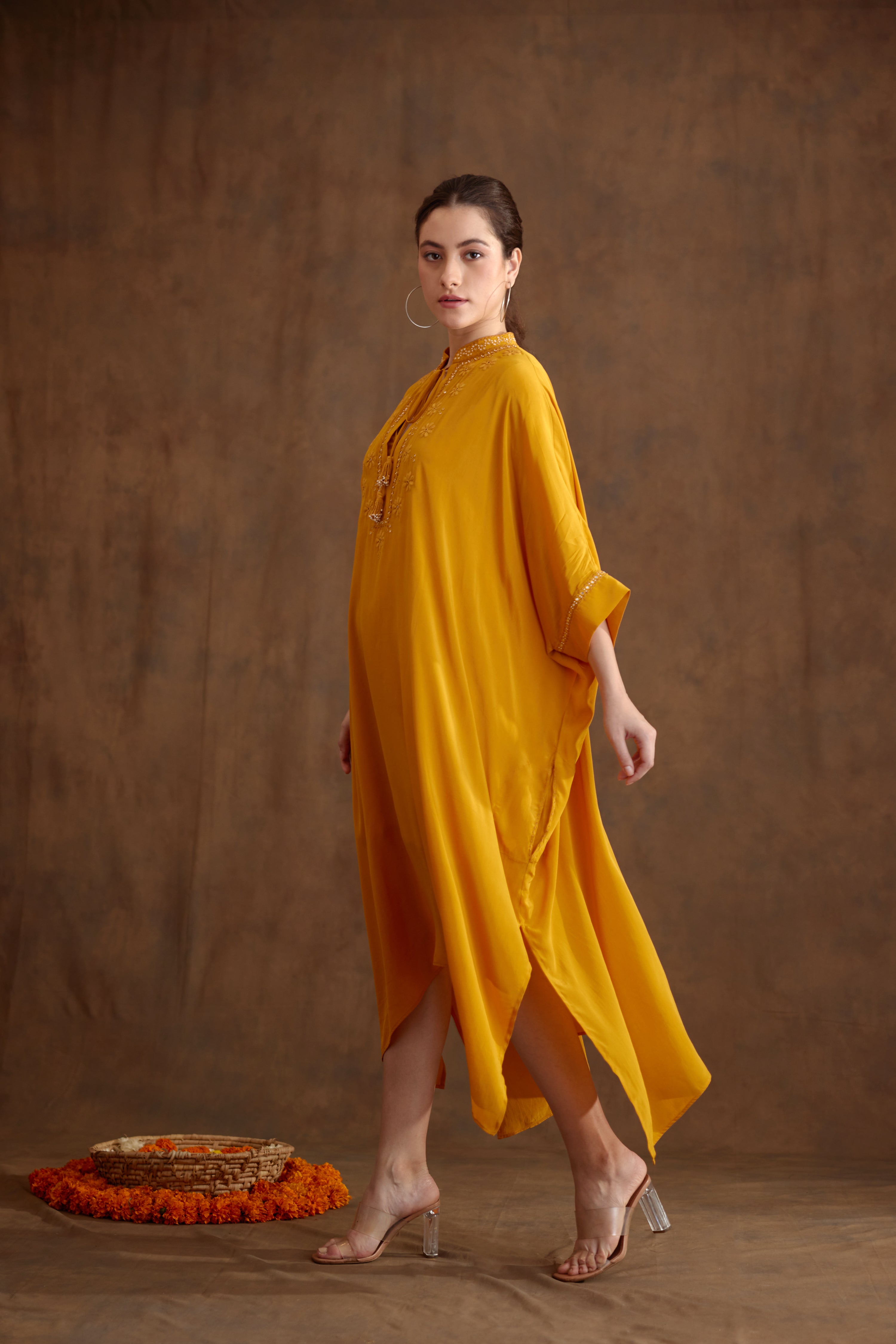 Ochre Kaftan Dress