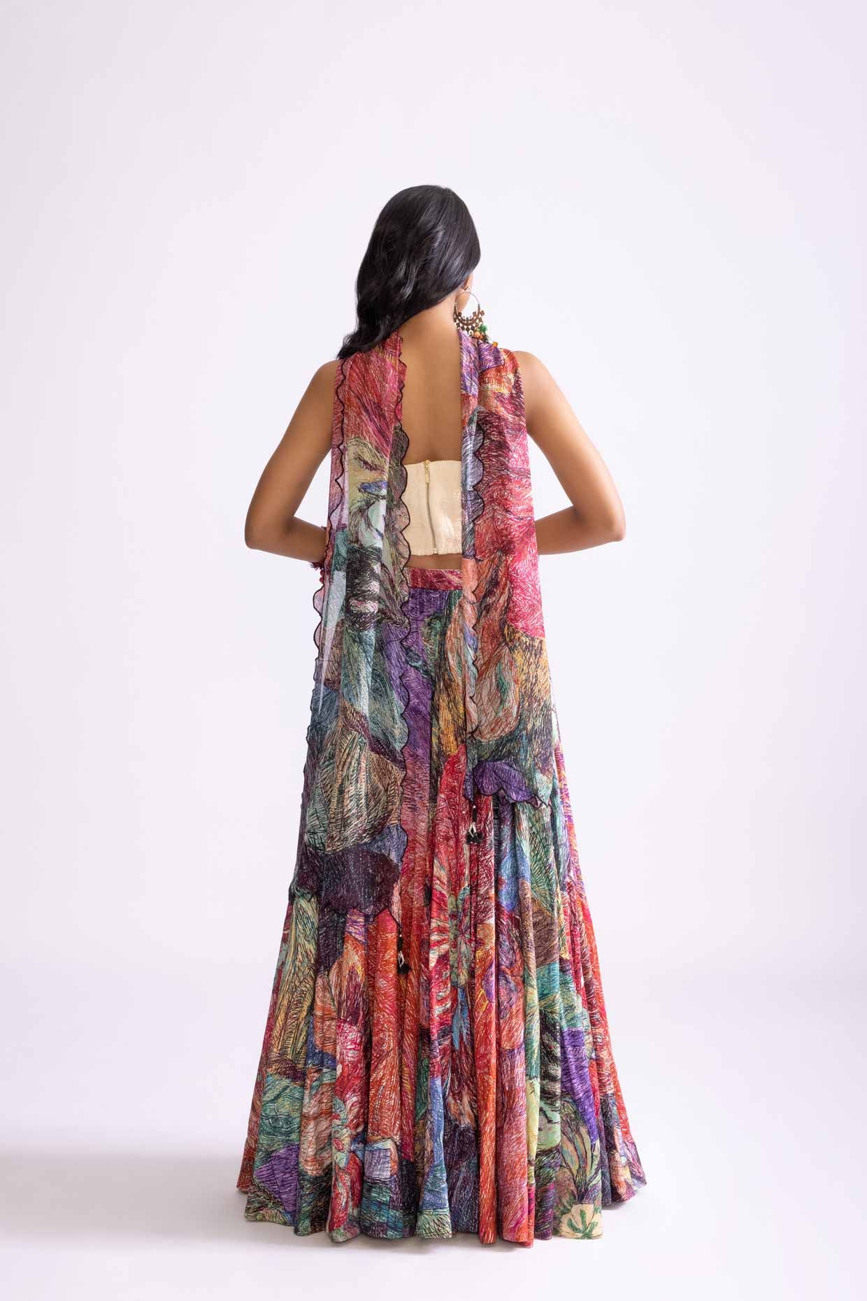 Hoxton Blouse, Dupatta And Magnolia Lehenga