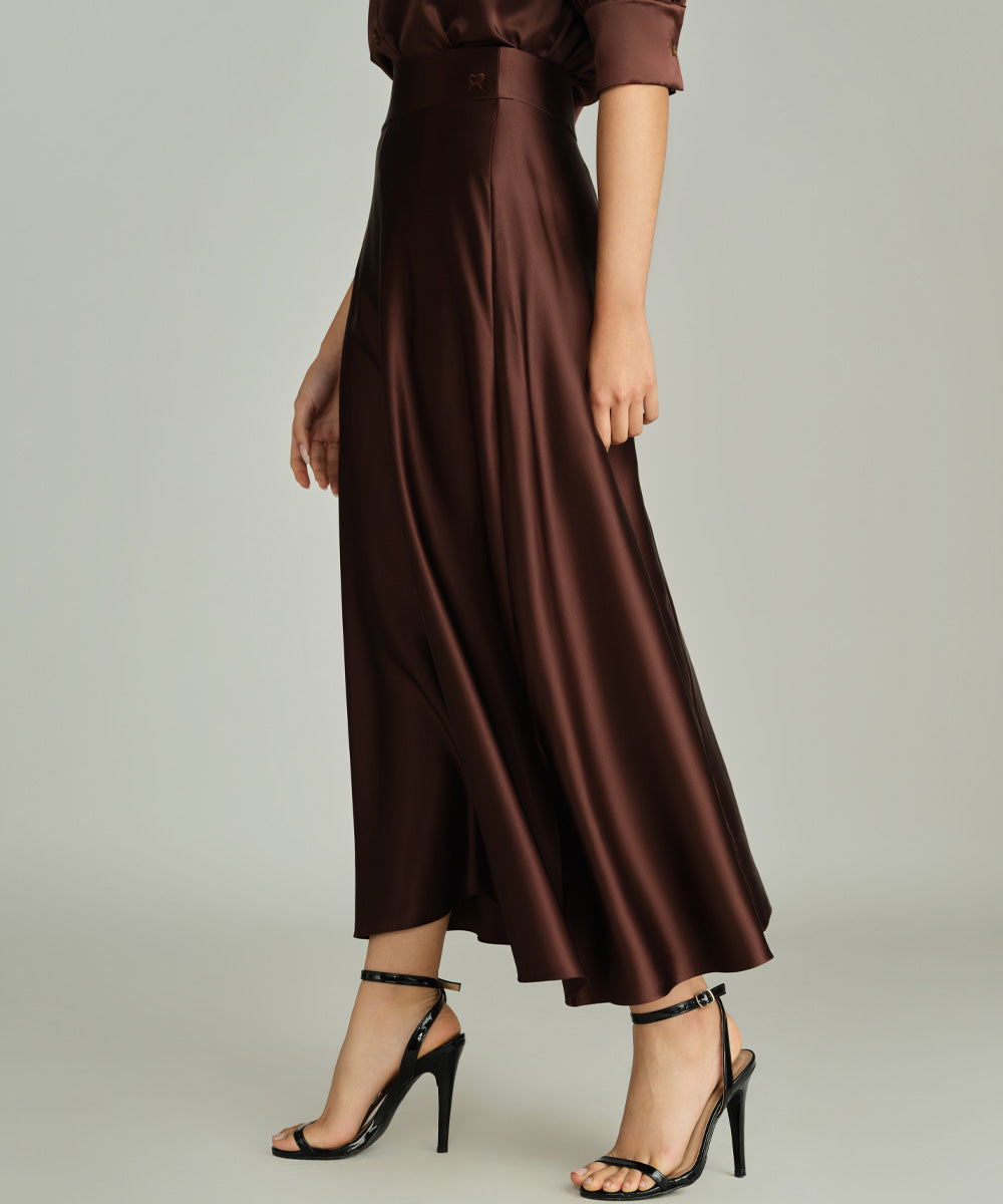 Silk Long Skirt