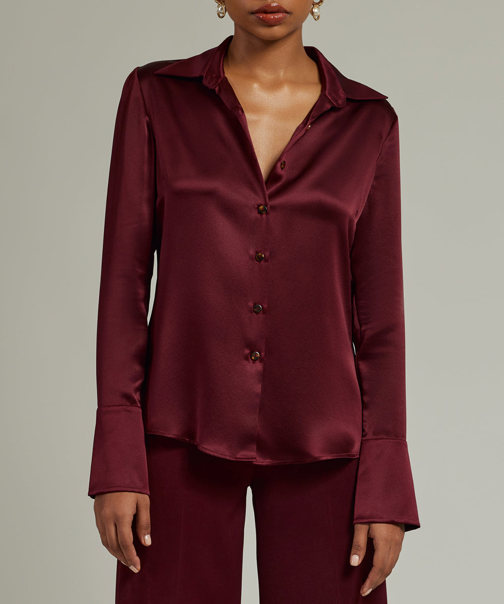 Silk Long-Sleeved Shirt