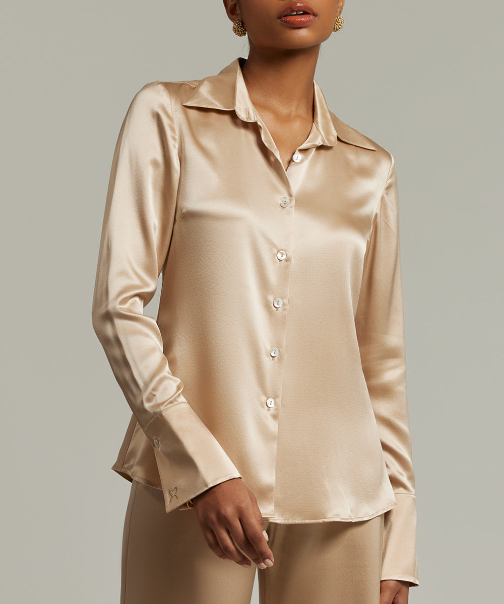 Silk Long-Sleeved Shirt