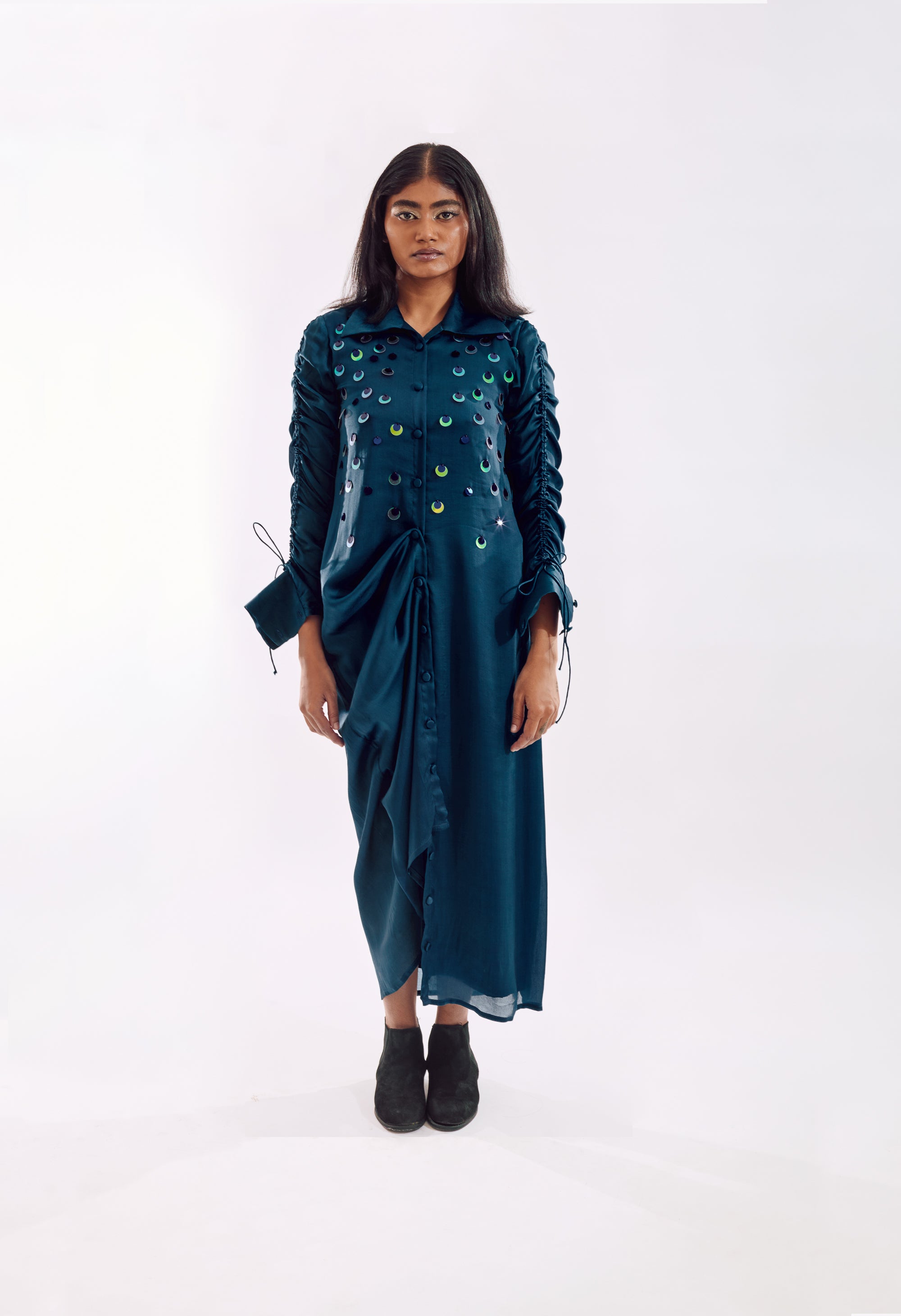 Drapped Sequin Dress