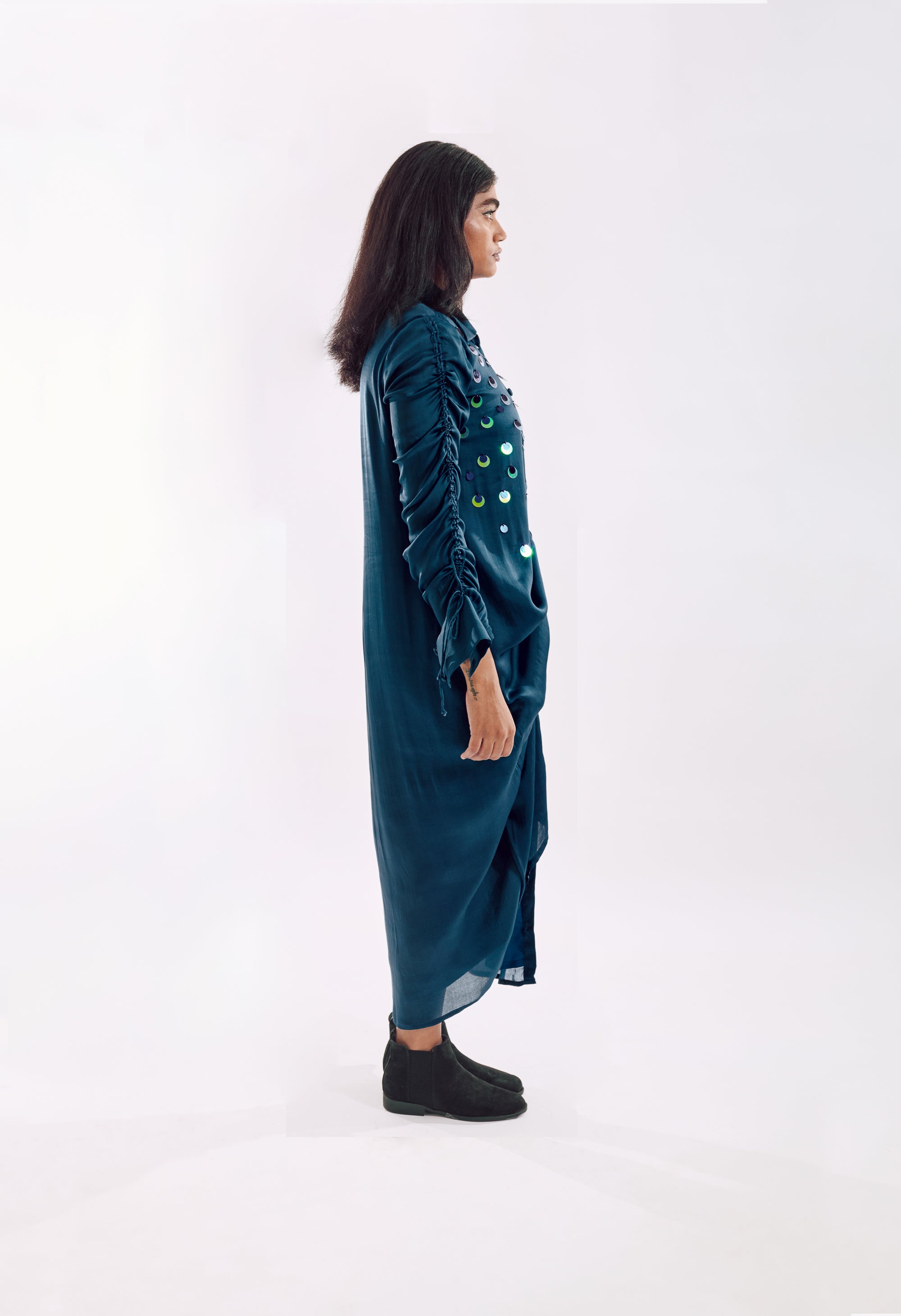Drapped Sequin Dress