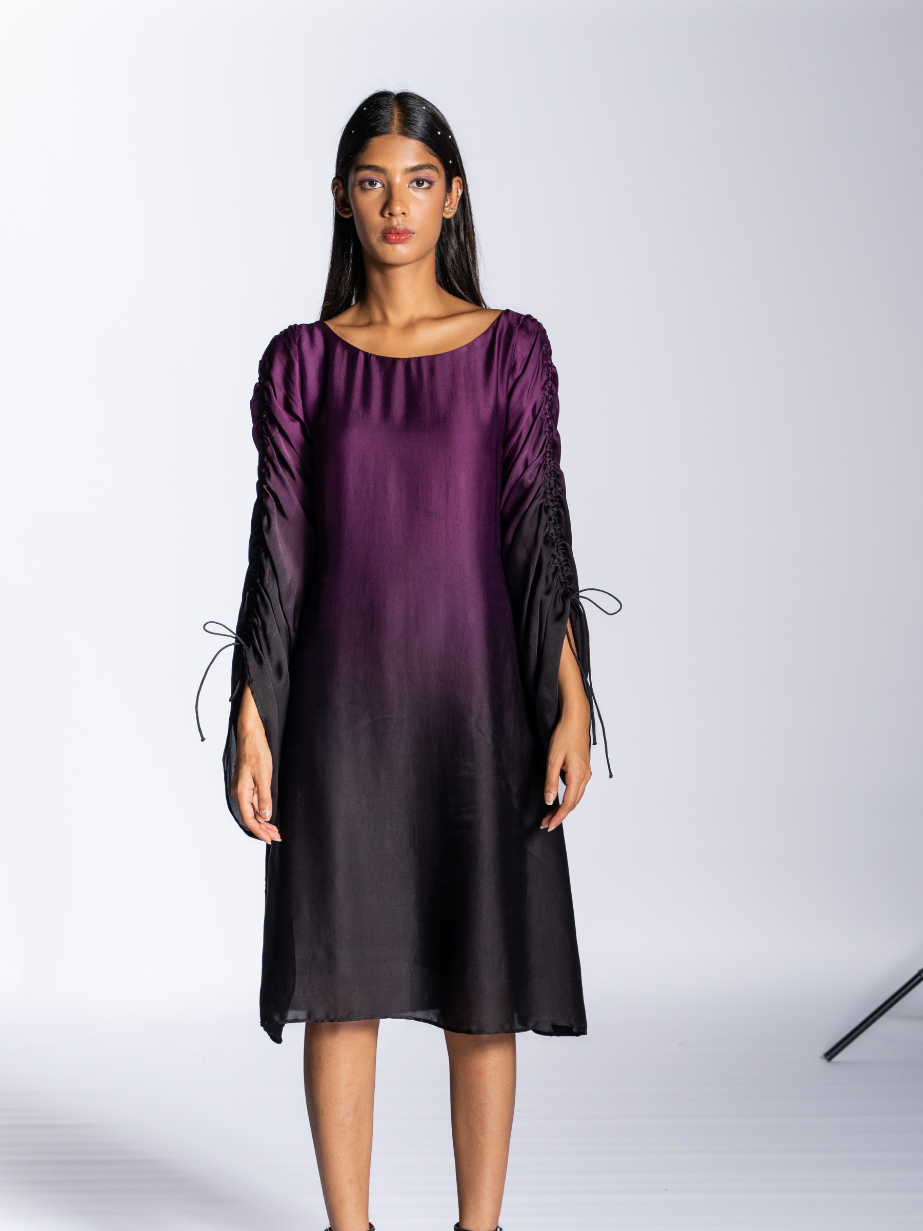 Purple Drawstring Dress