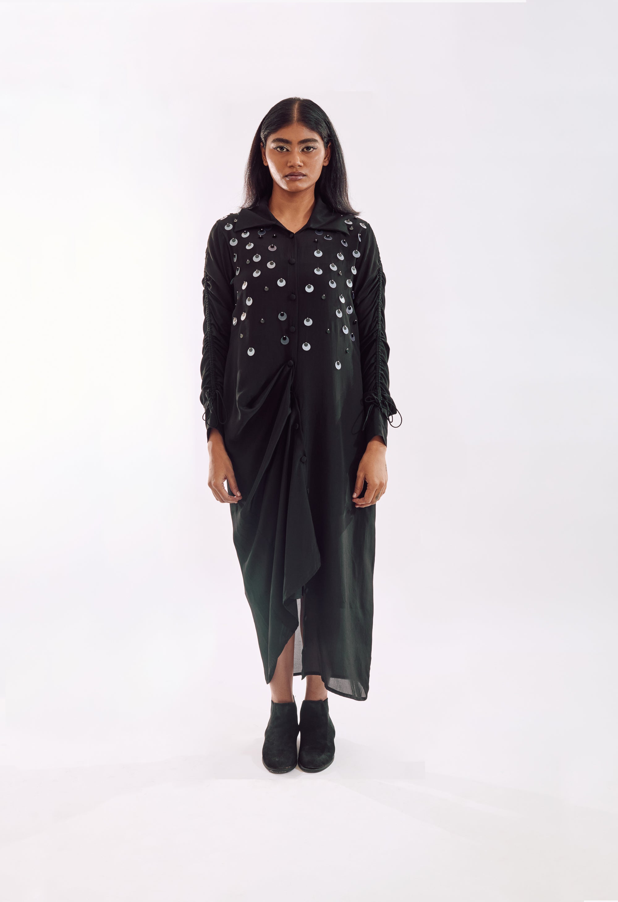 Drapped Sequin Dress