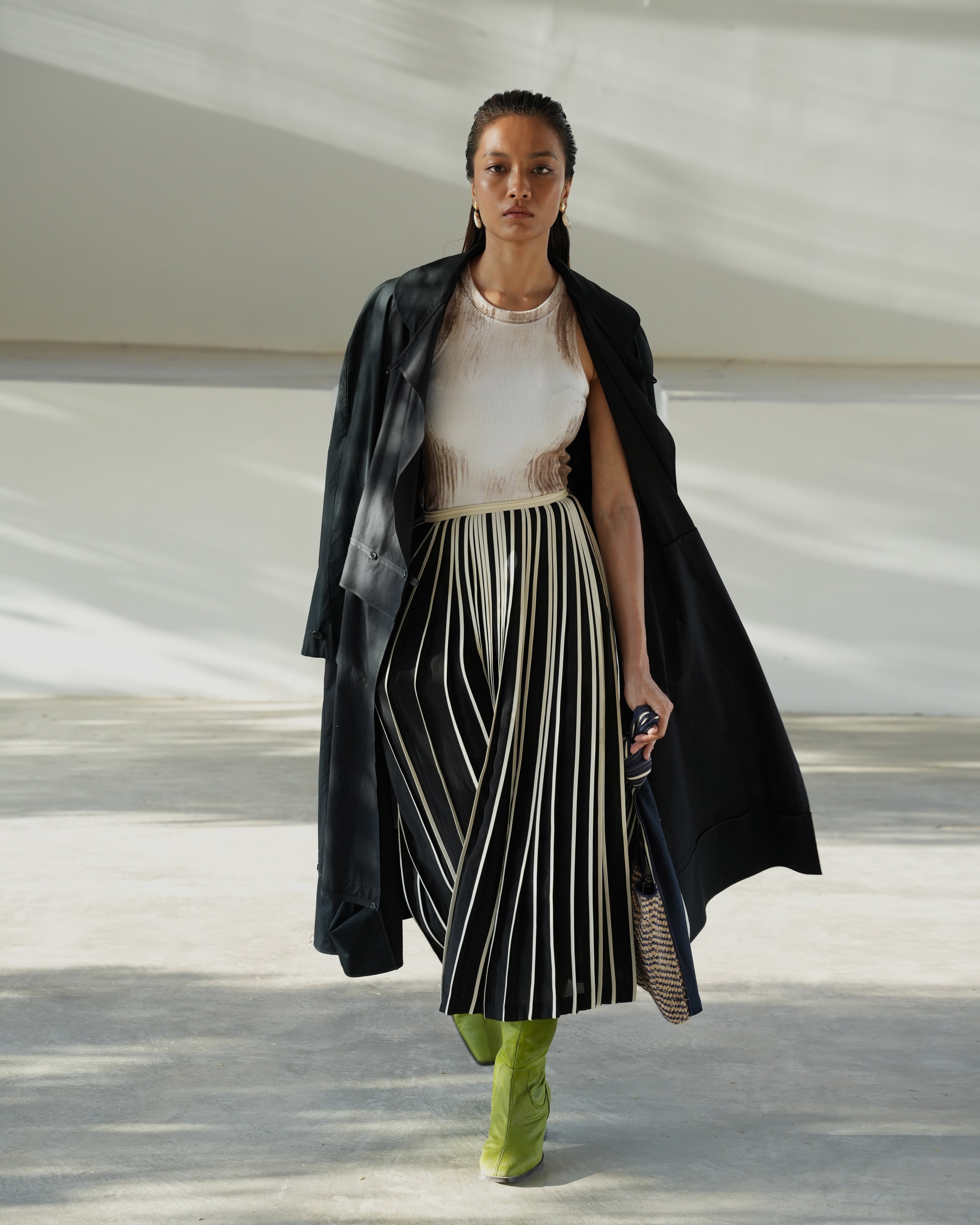 Oversized Trench Coat With Convertible Lengths