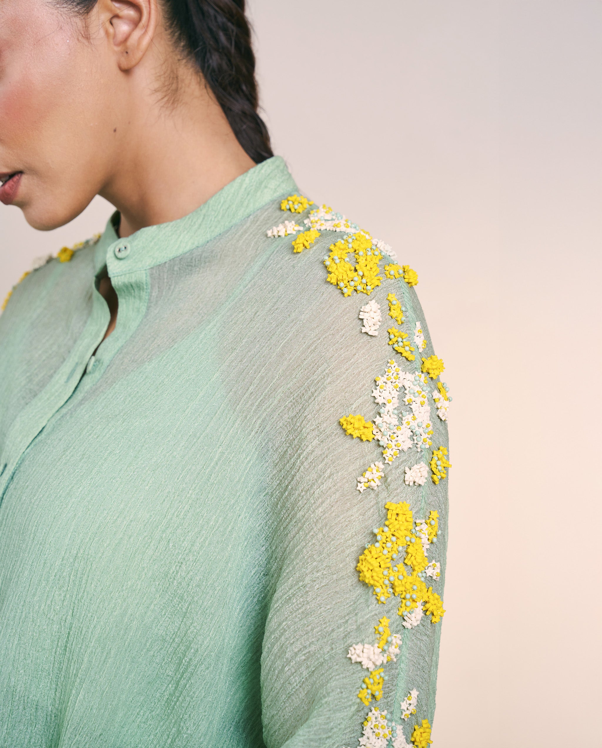 Sea Green Leafline Shirt