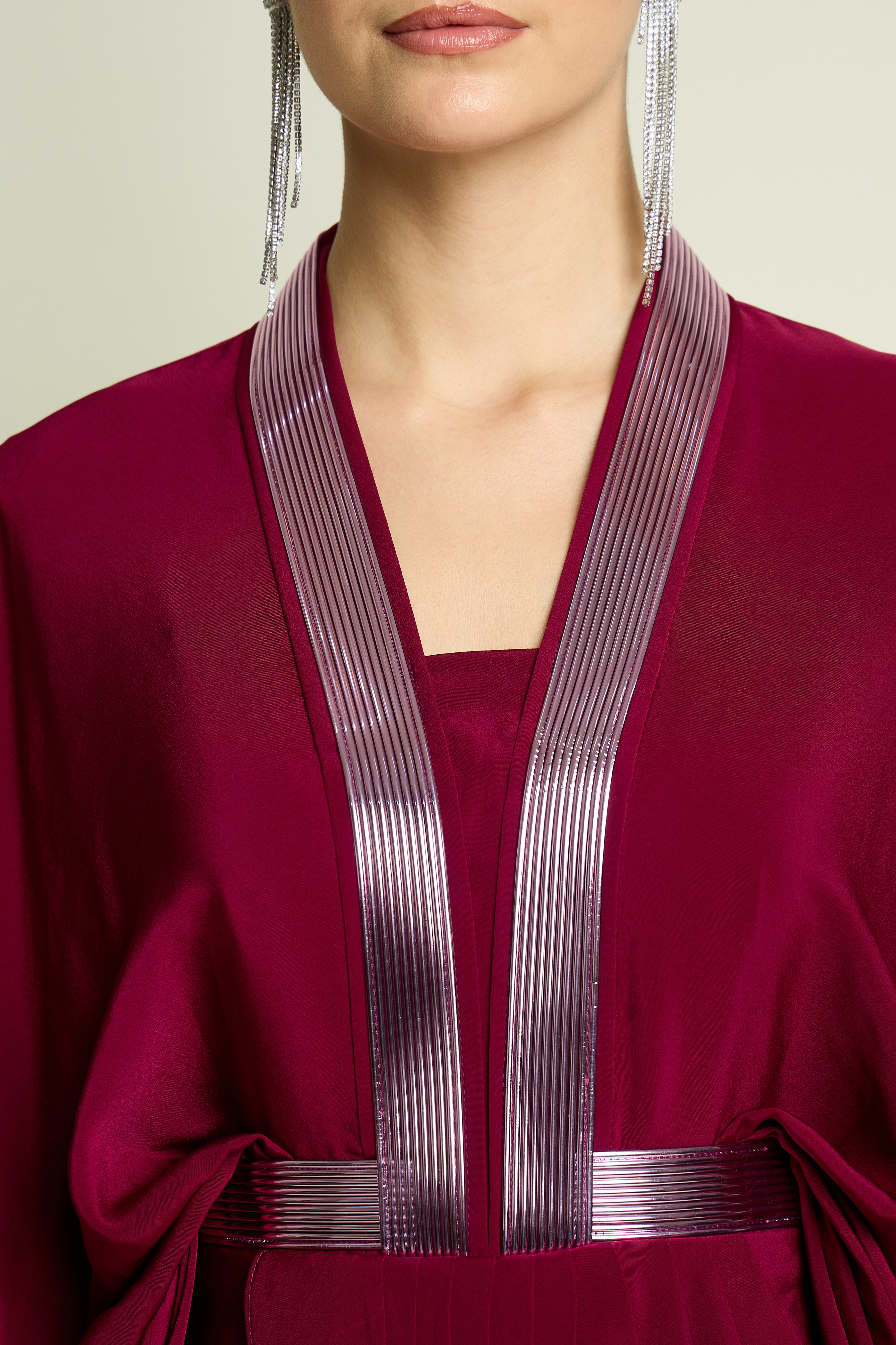 Metallic Drape Dress