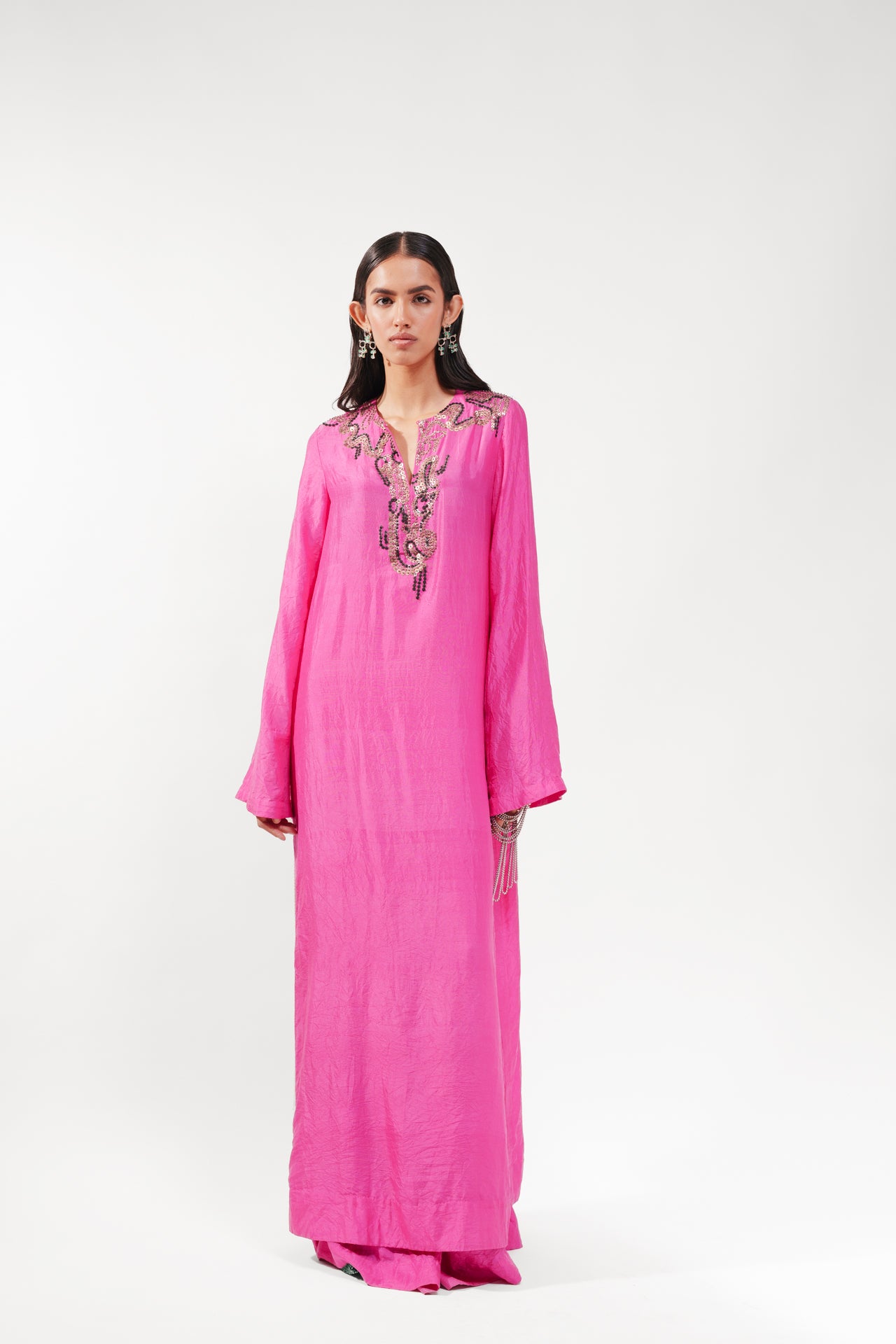 Long Kurta And Trouser Set