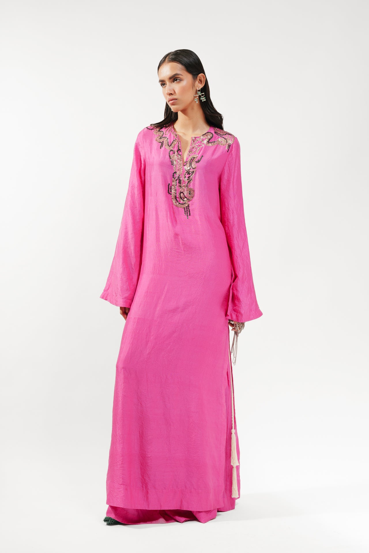 Long Kurta And Trouser Set