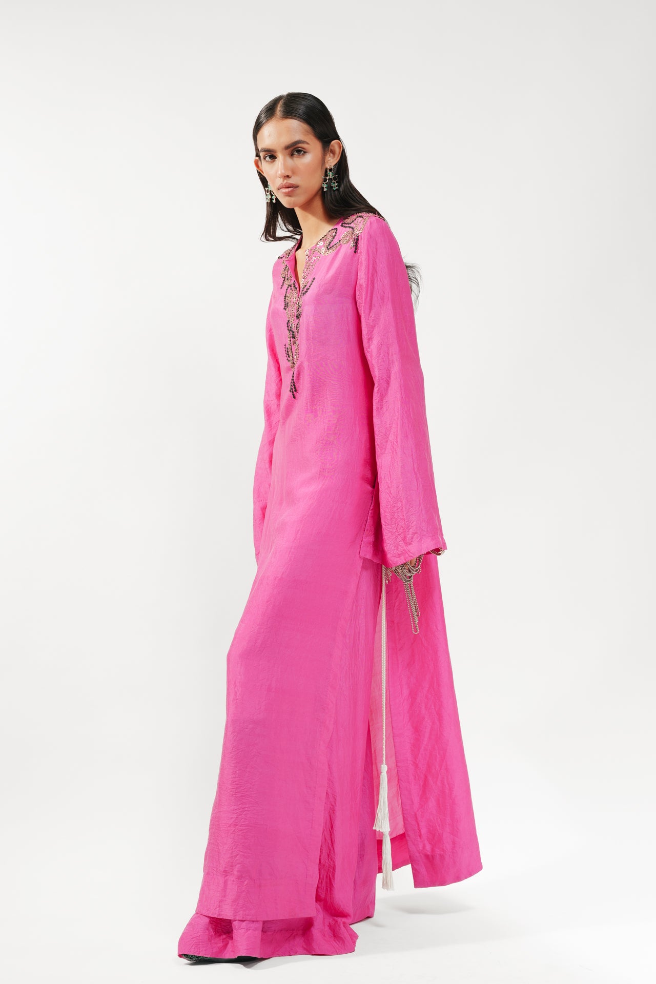 Long Kurta And Trouser Set