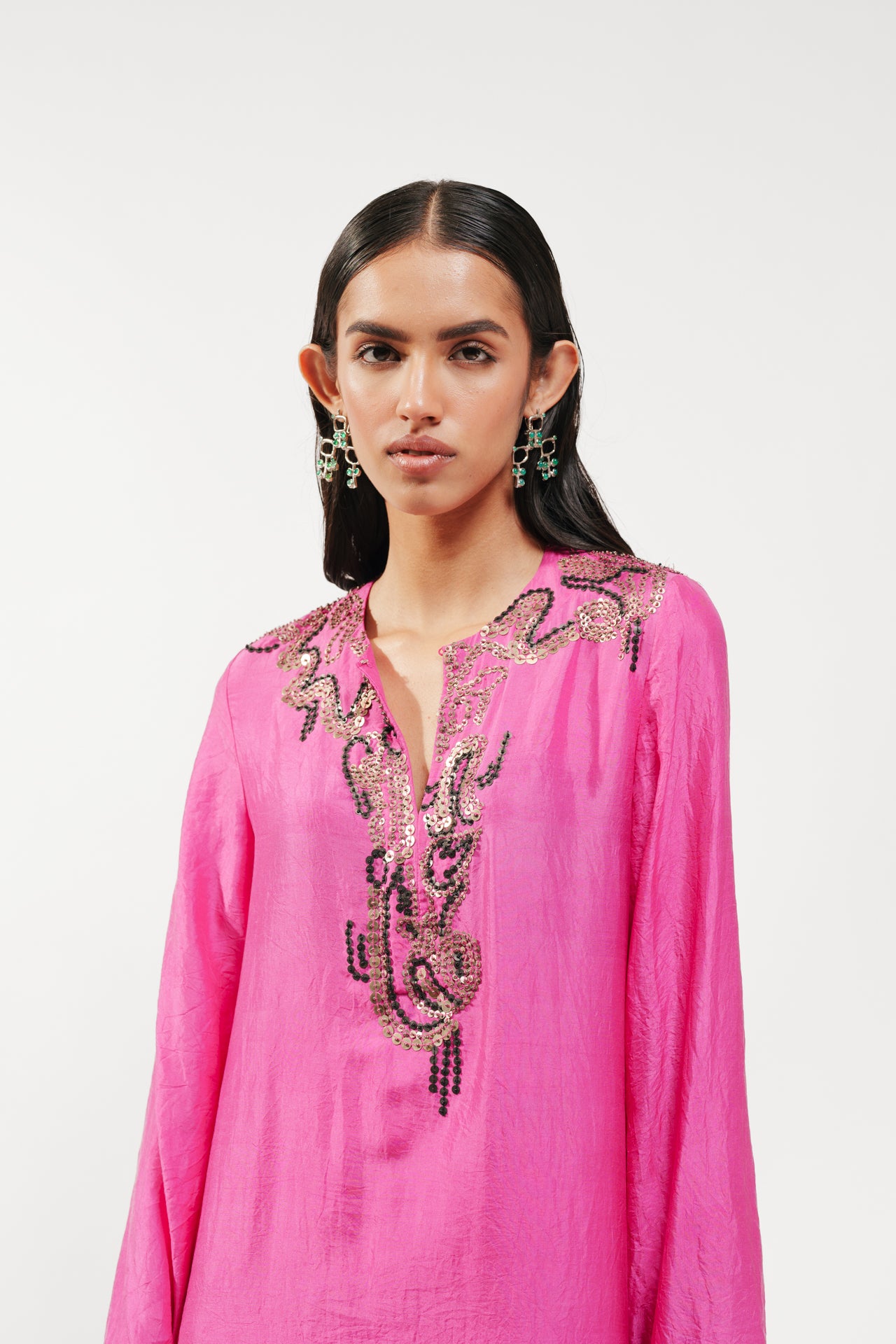 Long Kurta And Trouser Set