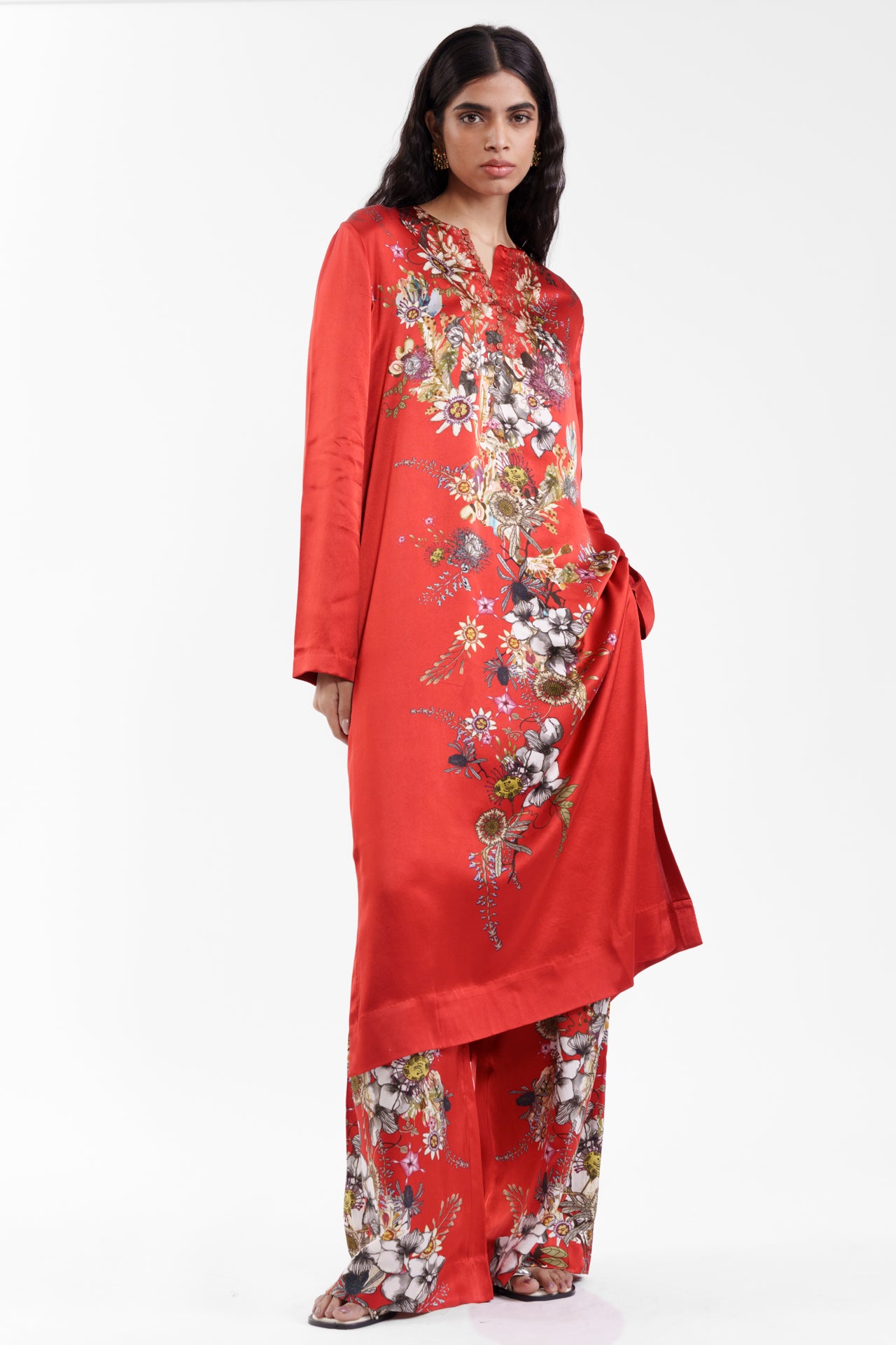 Printed Kurta And Trouser Set