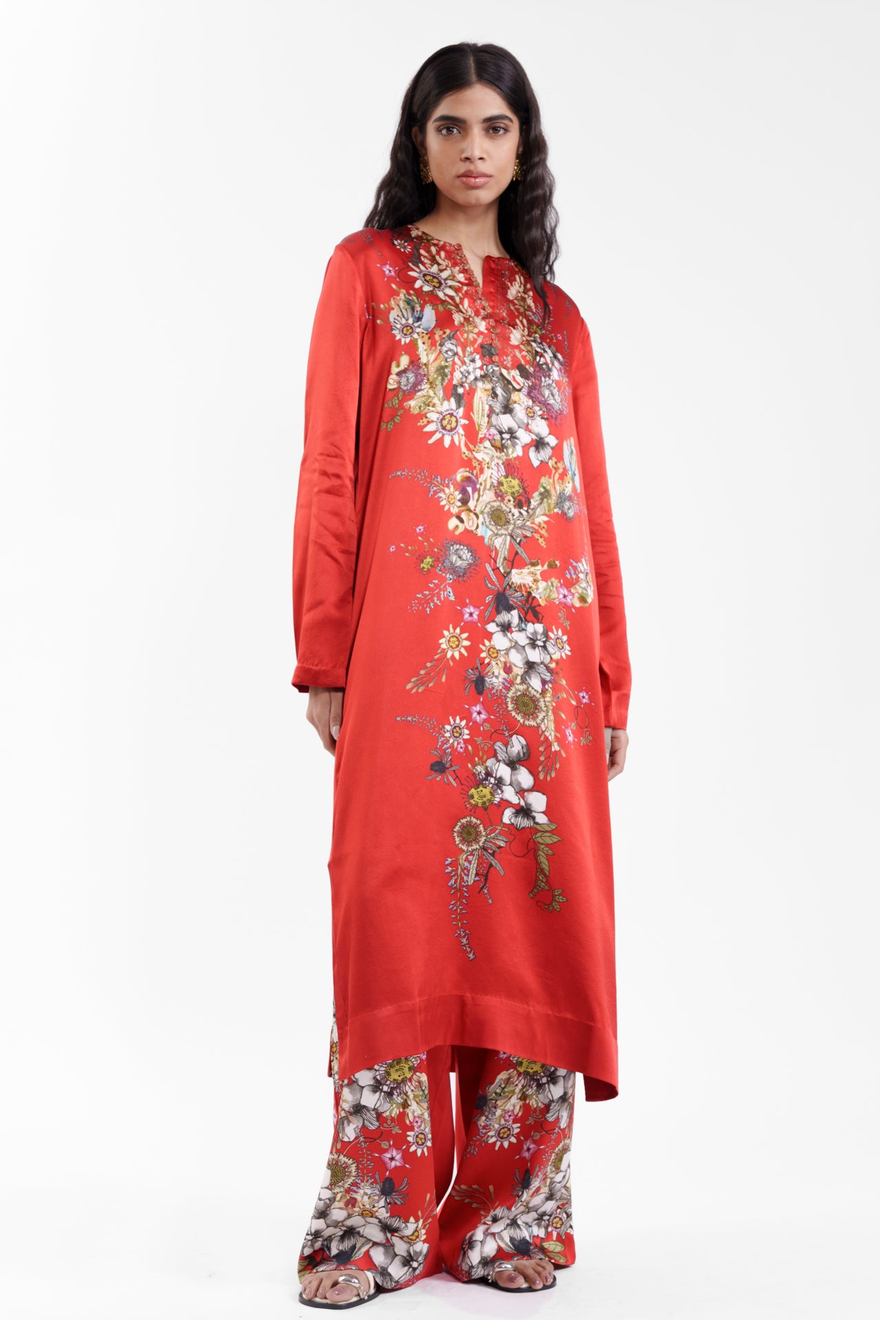 Printed Kurta And Trouser Set