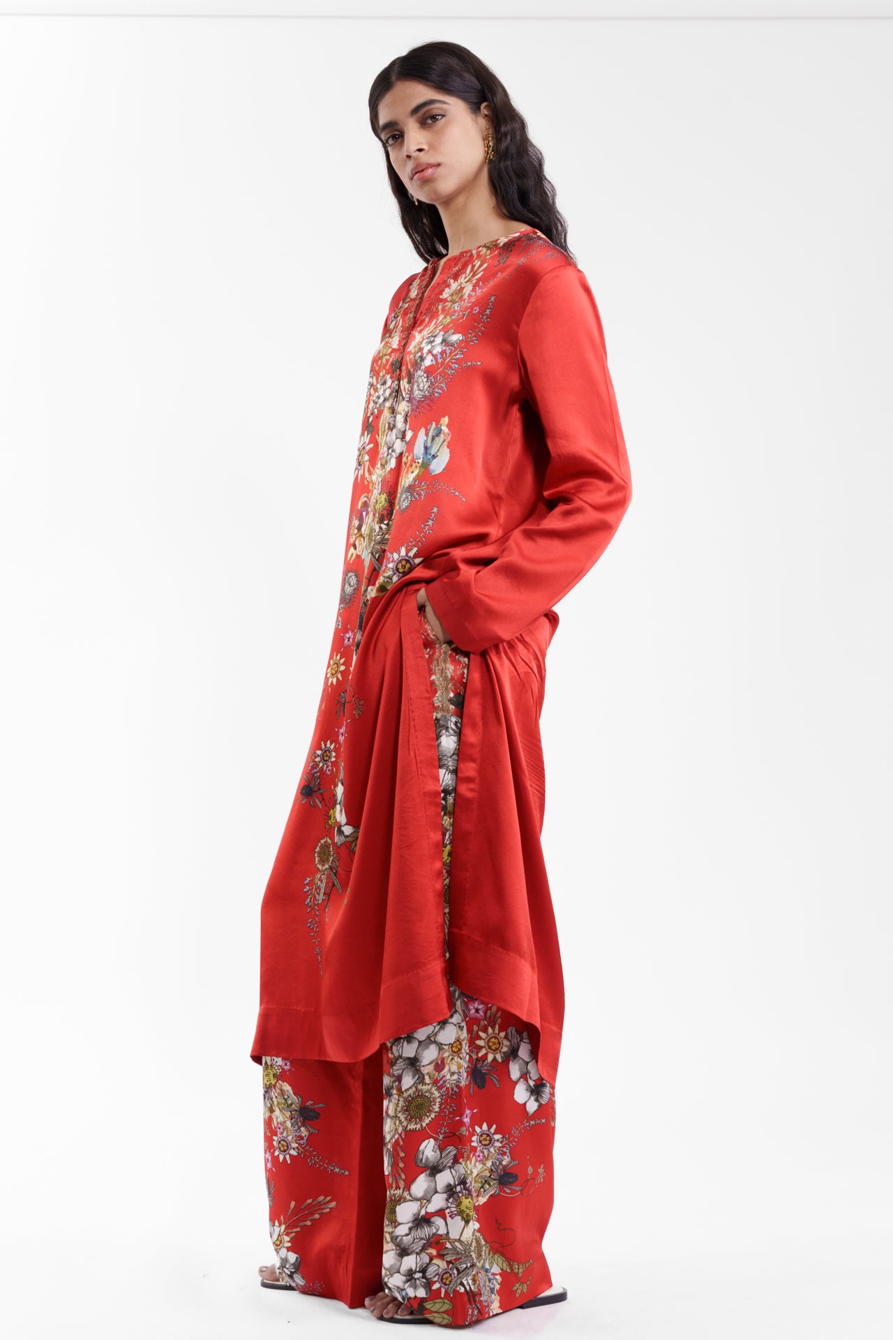 Printed Kurta And Trouser Set