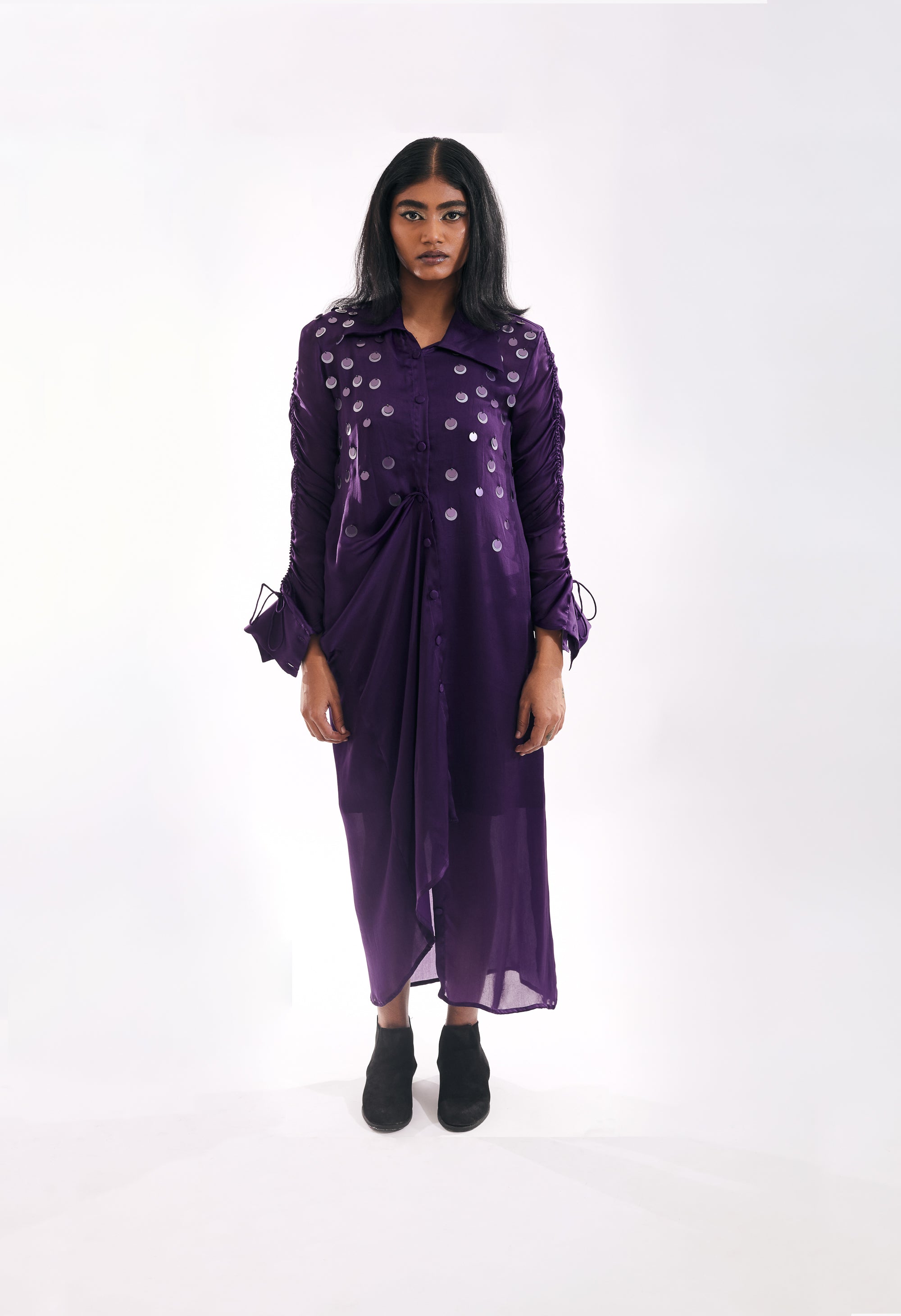 Drapped Sequin Dress