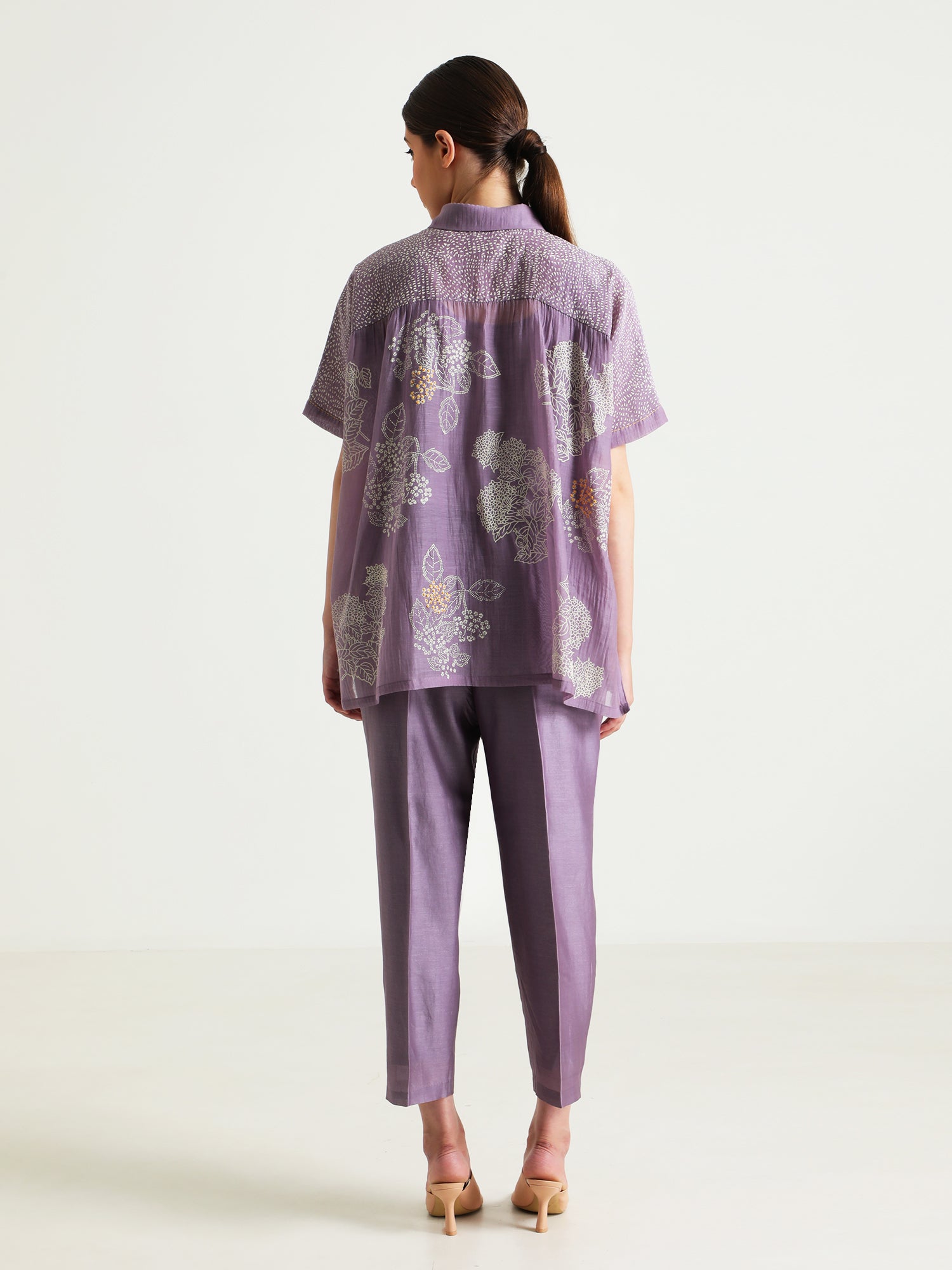 Cotton Chanderi Shirt And Silk Chanderi Pant