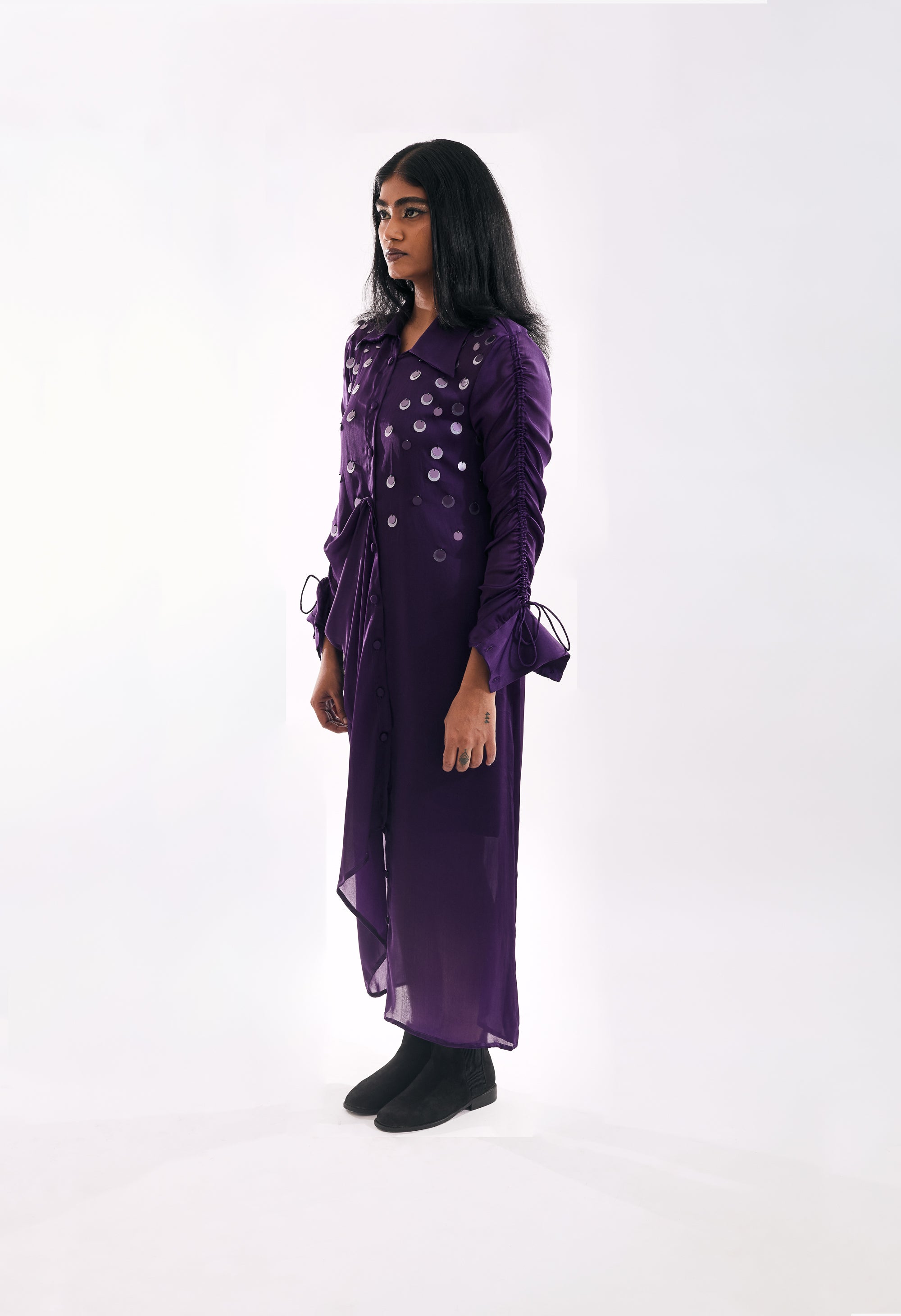 Drapped Sequin Dress