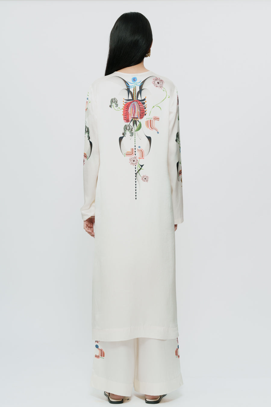 Astral Print Long Kurta With Trouser