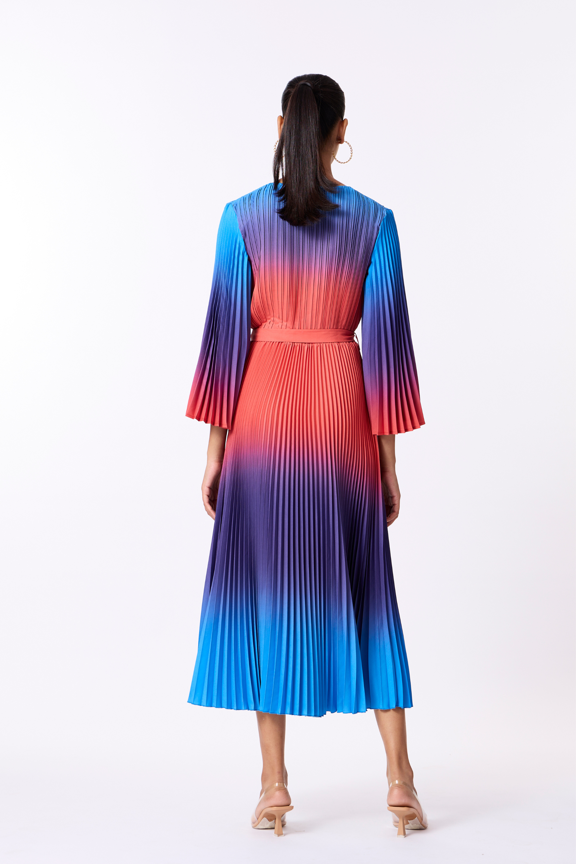 River Ombre Dress - Blue Red