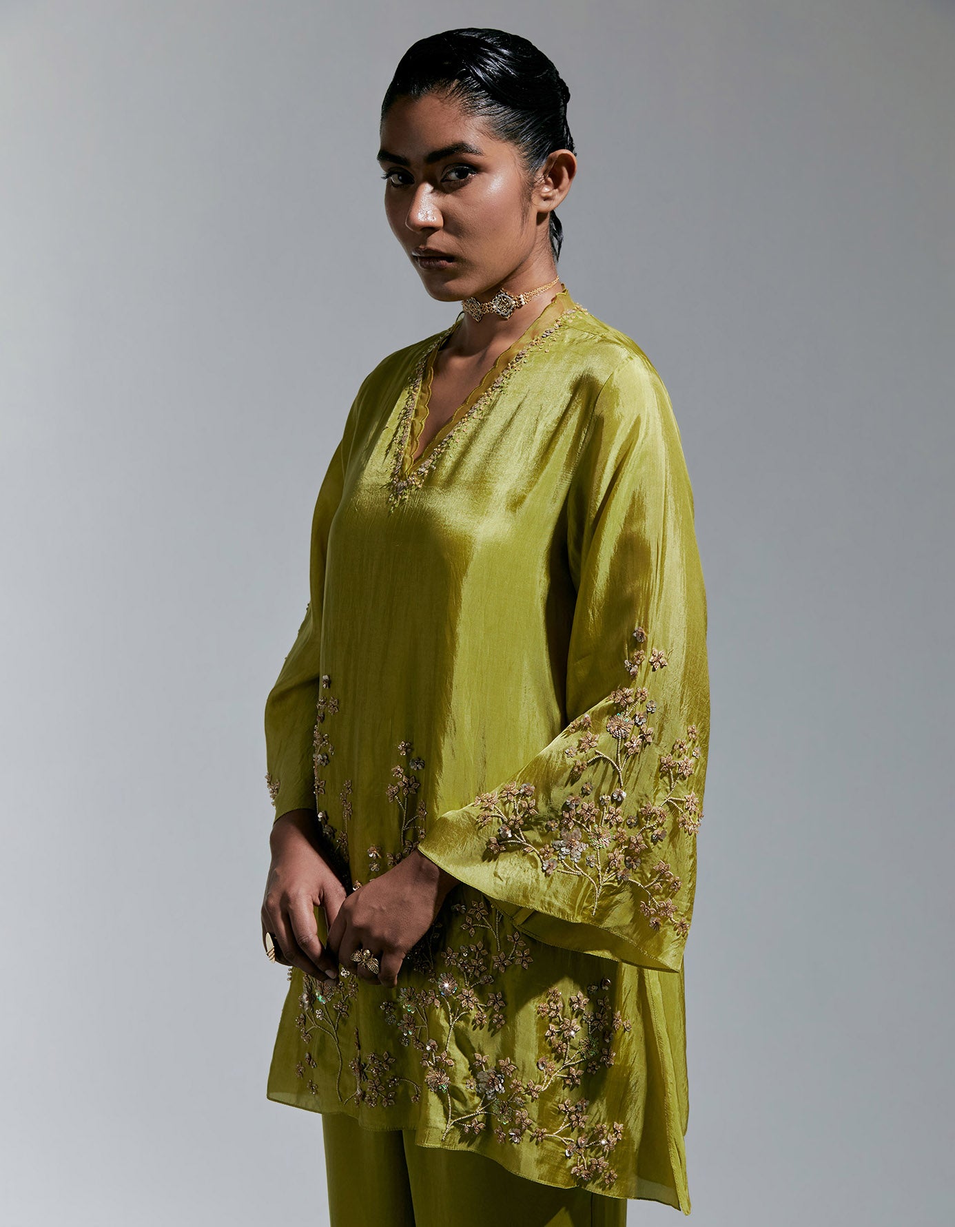 Henna Silk Sharara Set